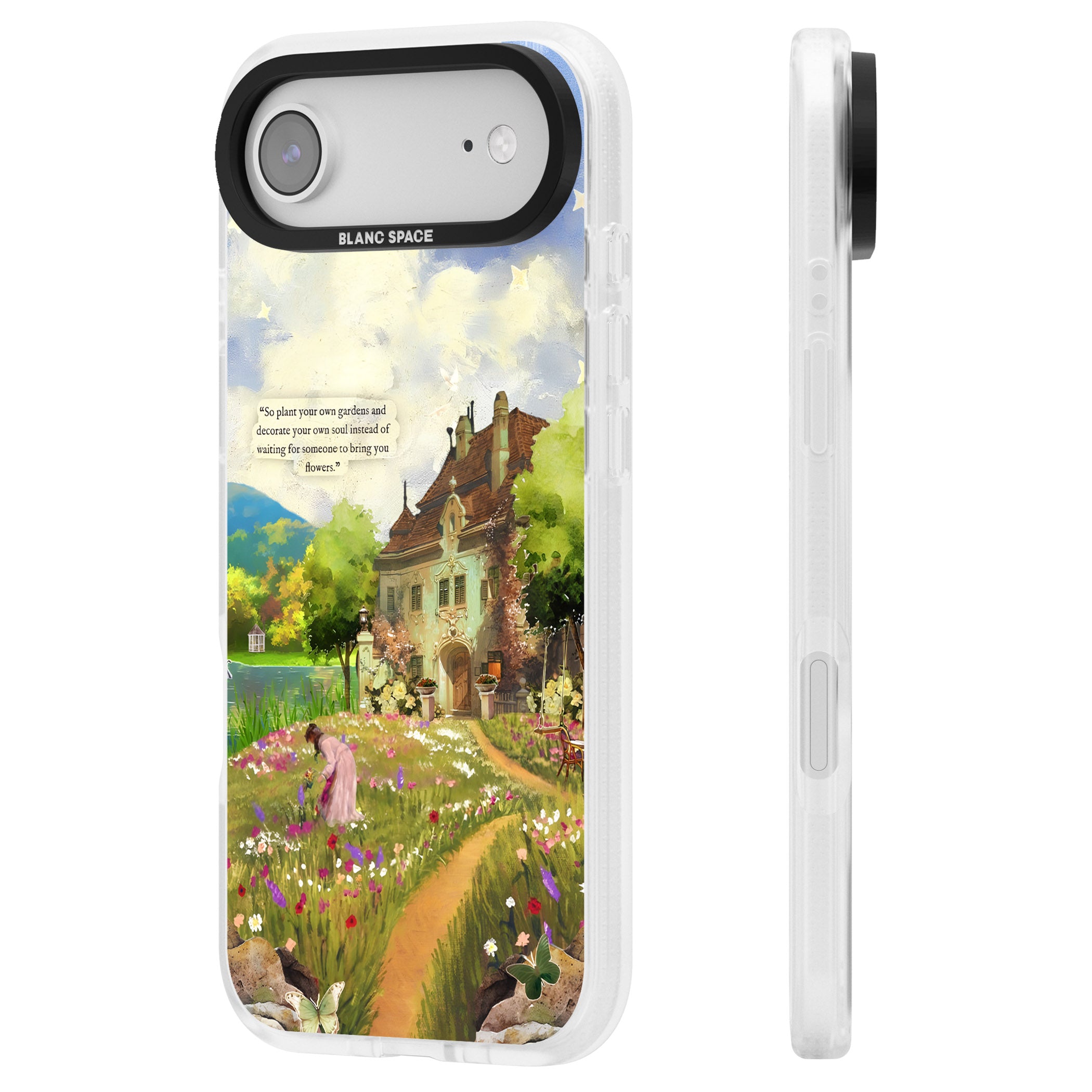 Spring Cottage iPhone 17 Air Impact Air Clear Phone Case Side Profile