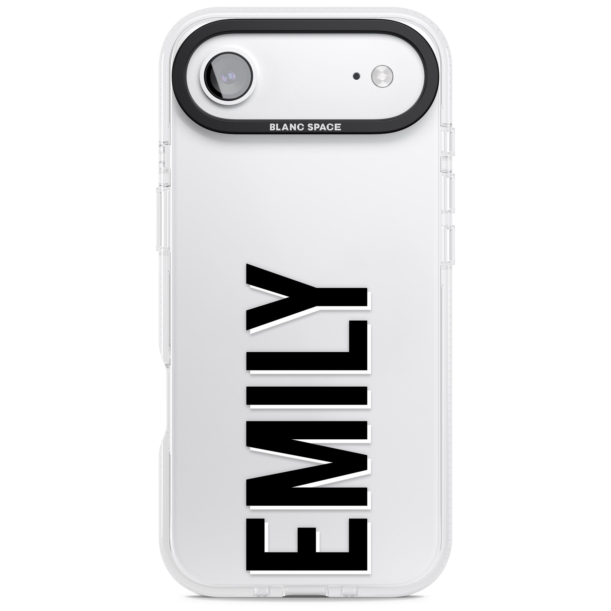 Personalised Vertical Name iPhone 17 Air Impact Air Clear Phone Case