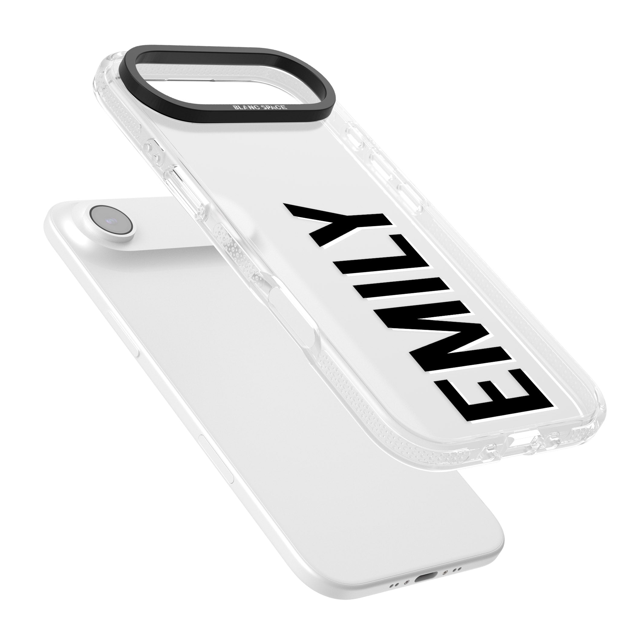 Personalised Vertical Name iPhone 17 Air Impact Air Clear Phone Case Colours