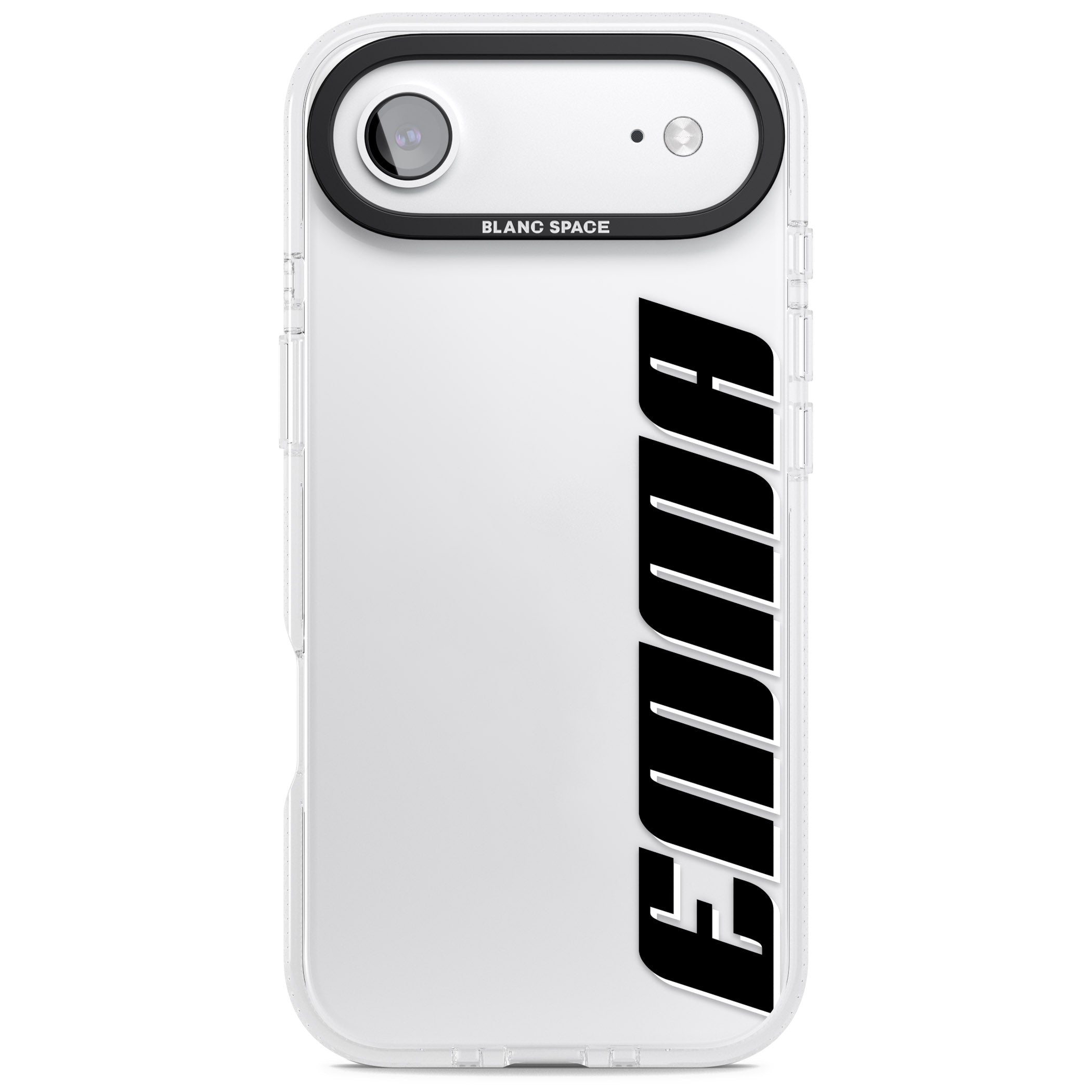 Personalised Vertical Bold Name iPhone 17 Air Impact Air Clear Phone Case