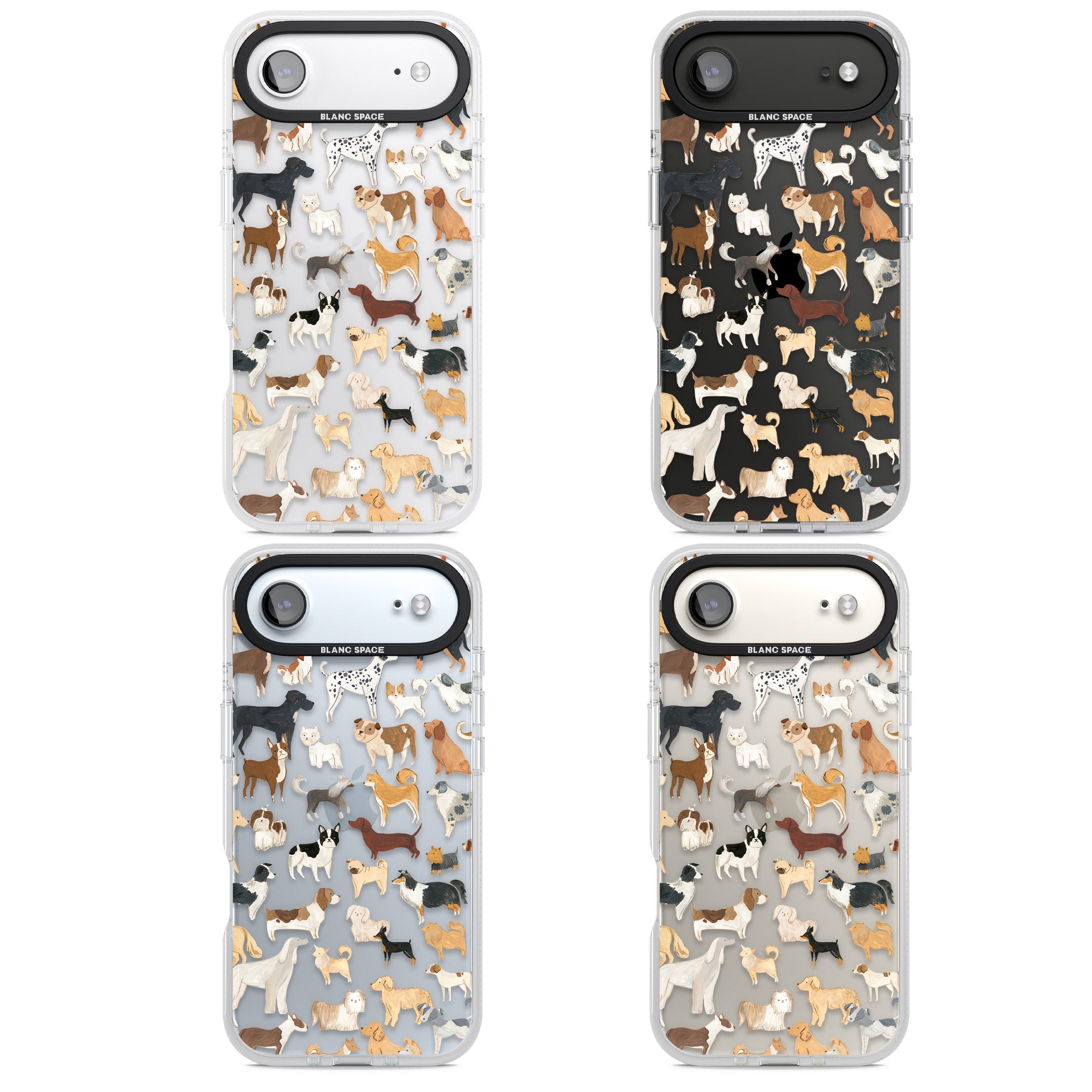 Hand Painted Dogs iPhone 17 Air Impact Air Clear Phone Case APT Impact Protection