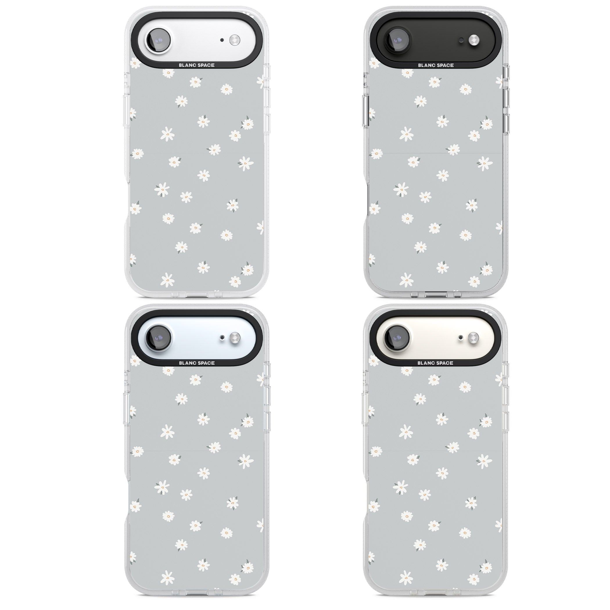Painted Daisy Blue Grey iPhone 17 Air Impact Air Clear Phone Case APT Impact Protection