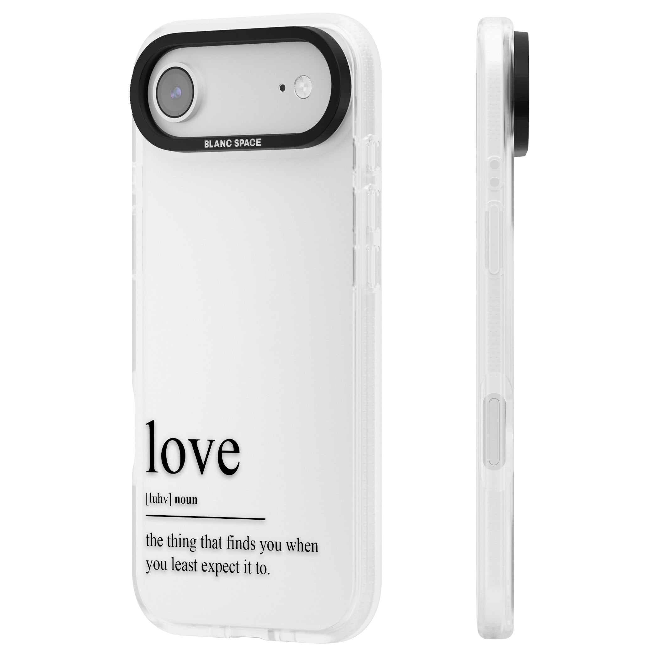 Love iPhone 17 Air Impact Air Clear Phone Case Side Profile