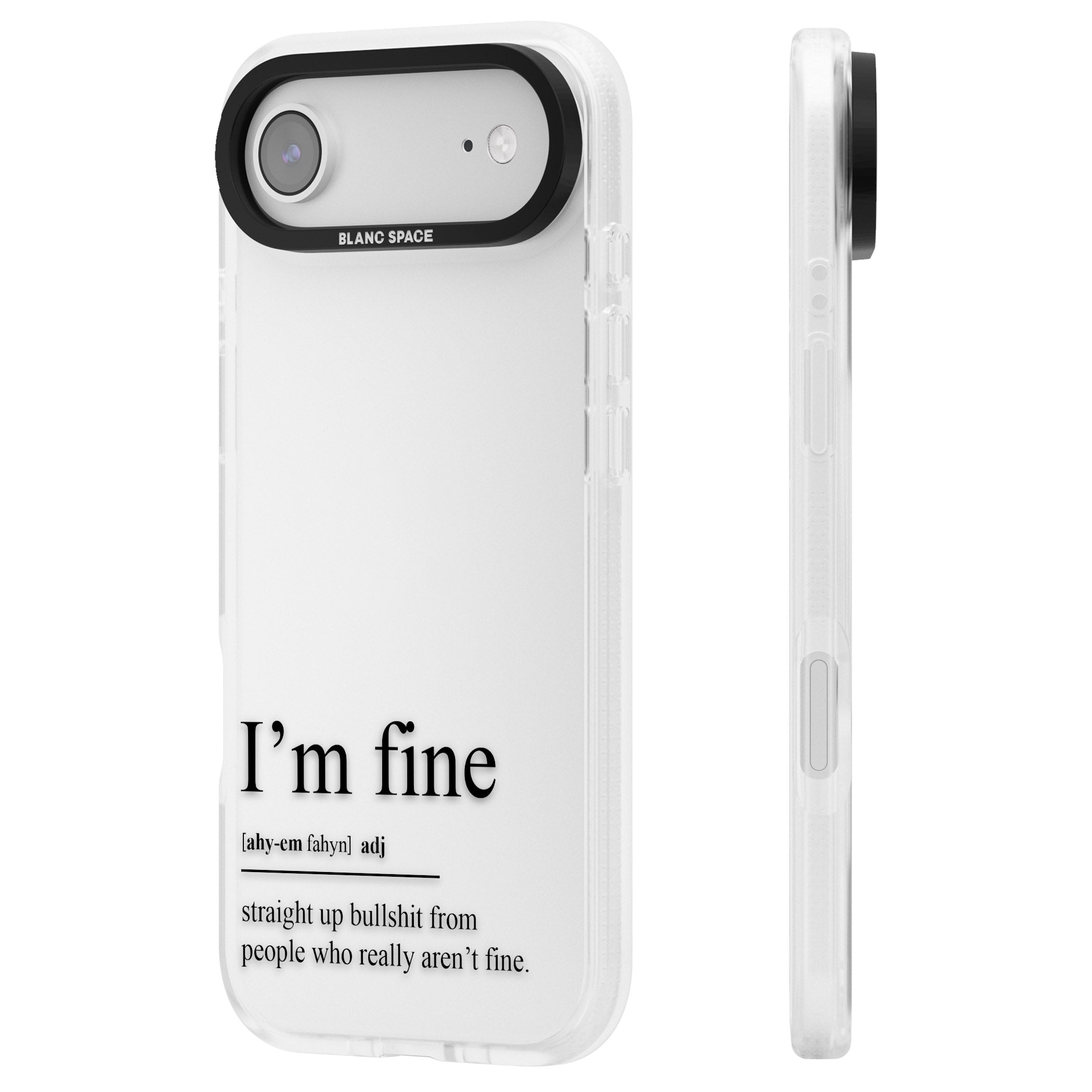 Im Fine iPhone 17 Air Impact Air Clear Phone Case Side Profile