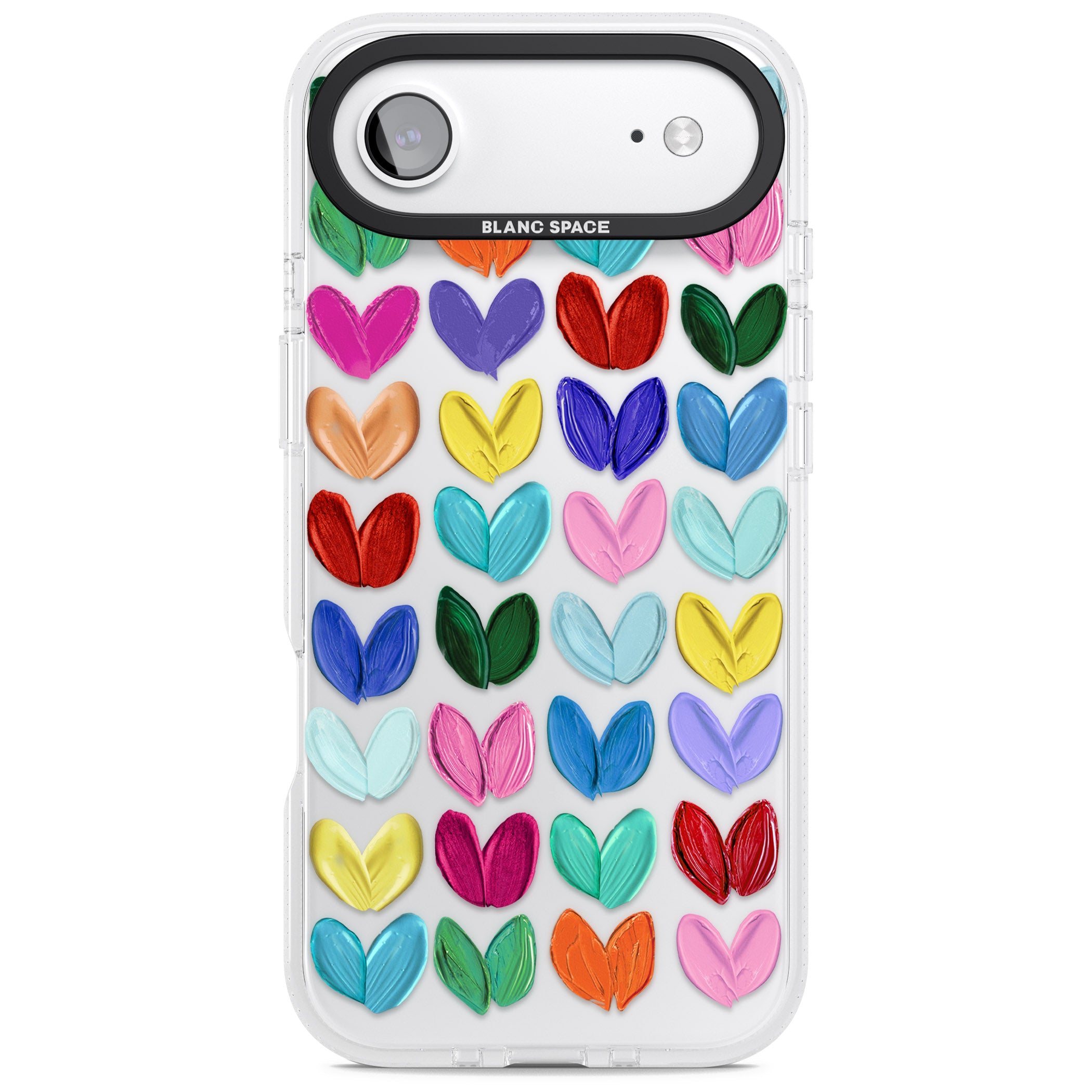Oil Painted Hearts iPhone 17 Air Impact Air Clear Phone Case