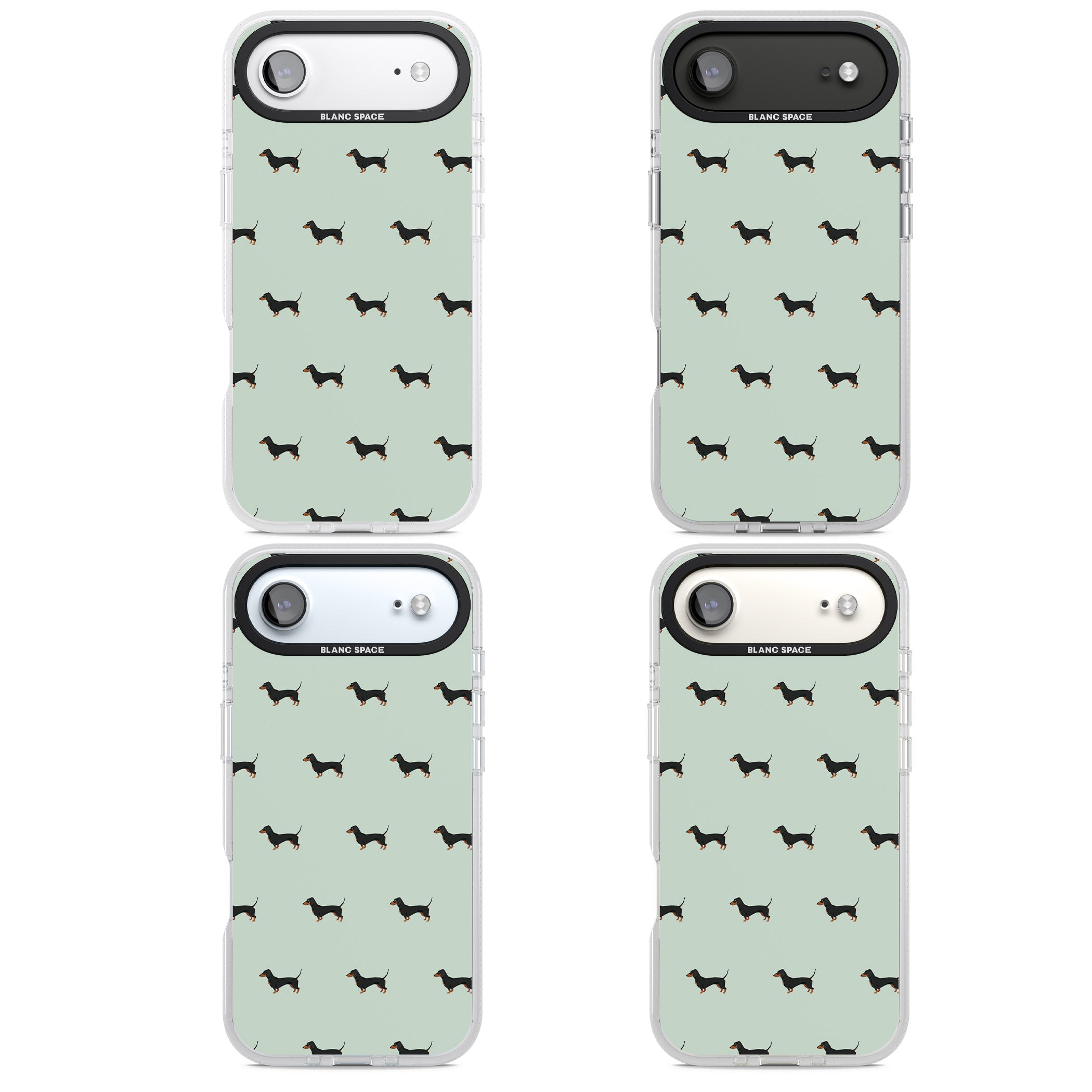 Dachshund Dog Pattern iPhone 17 Air Impact Air Clear Phone Case APT Impact Protection