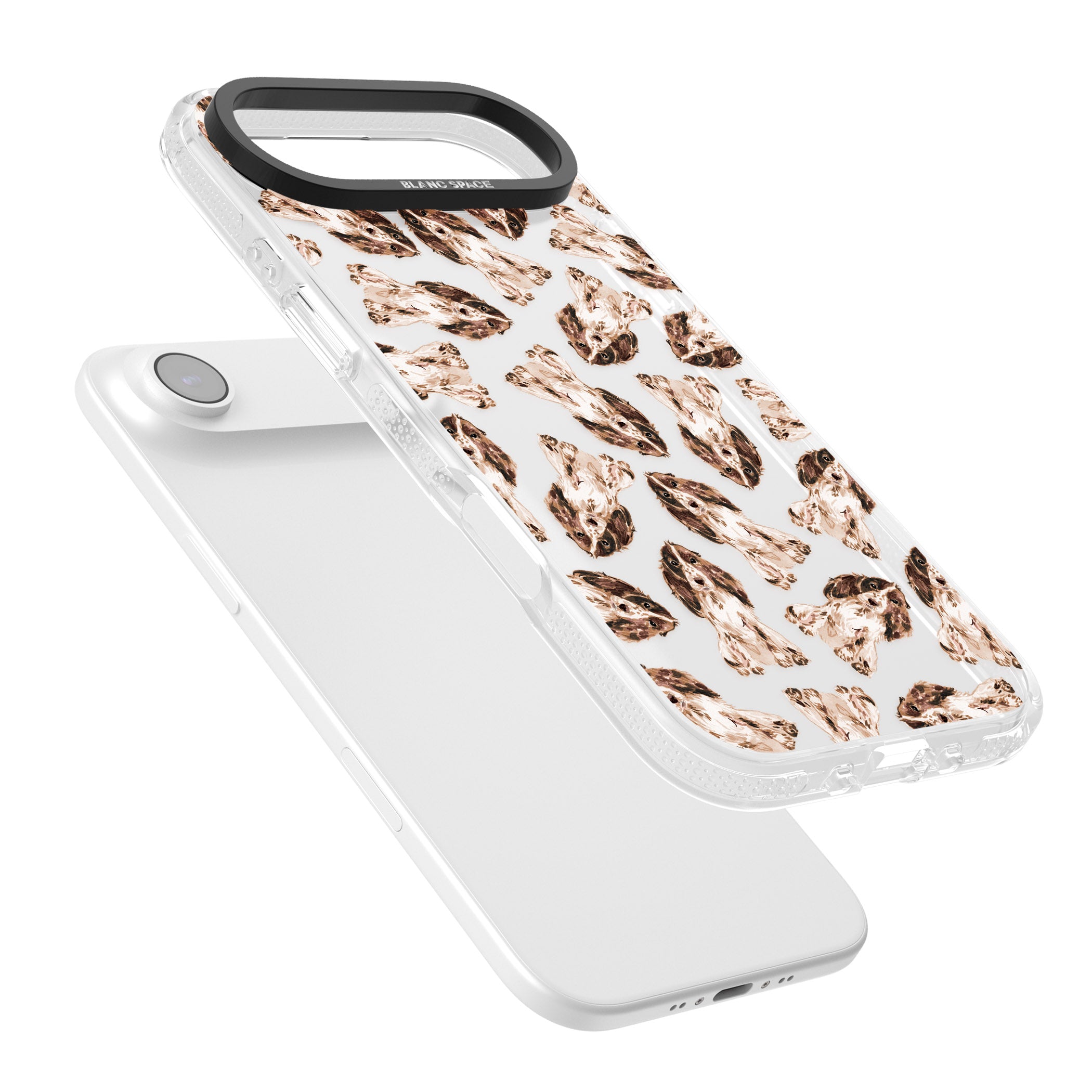 Cocker Spaniel (Brown) Watercolour Dog Pattern iPhone 17 Air Impact Air Clear Phone Case Colours