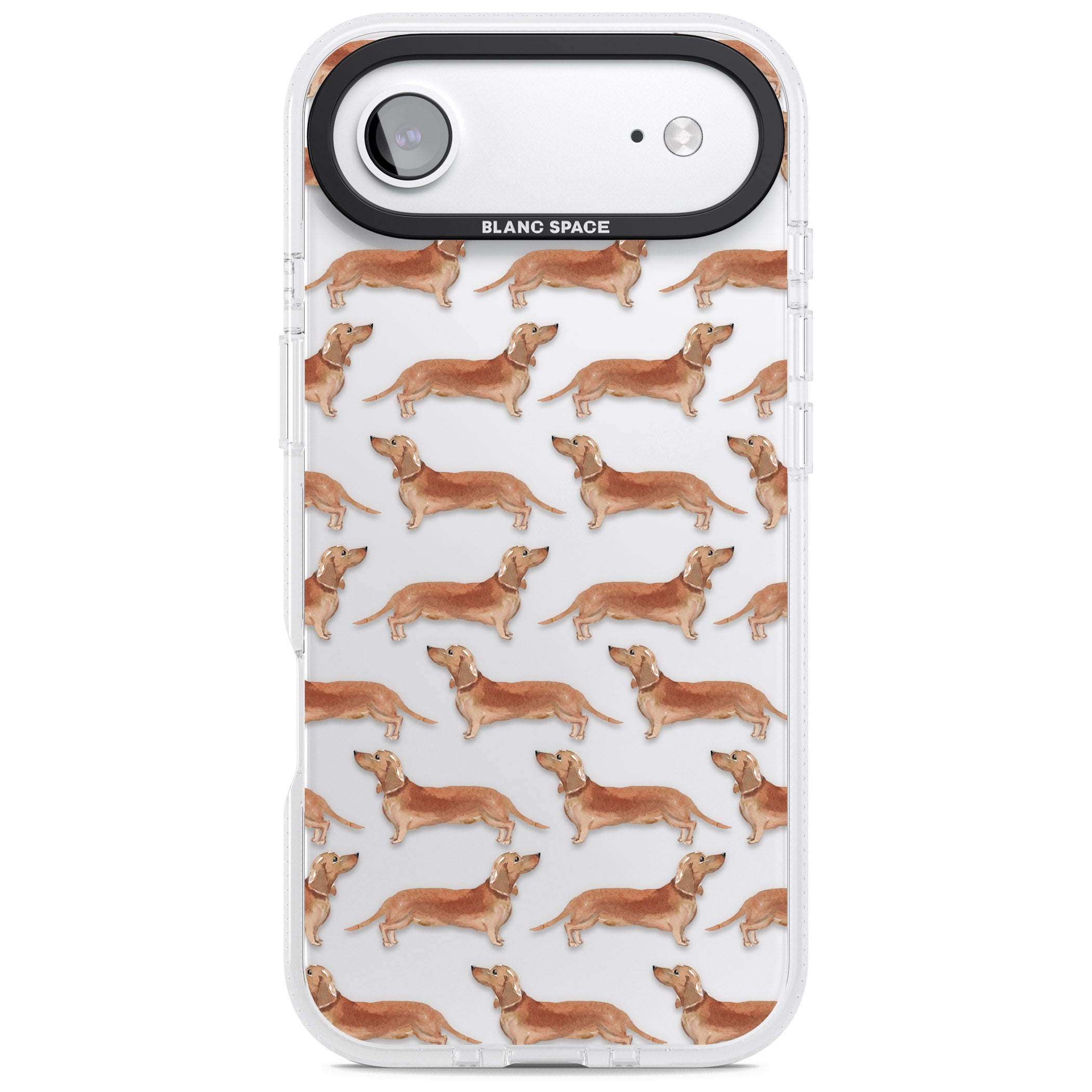 Dachshund Watercolor Dog Pattern iPhone 17 Air Impact Air Clear Phone Case