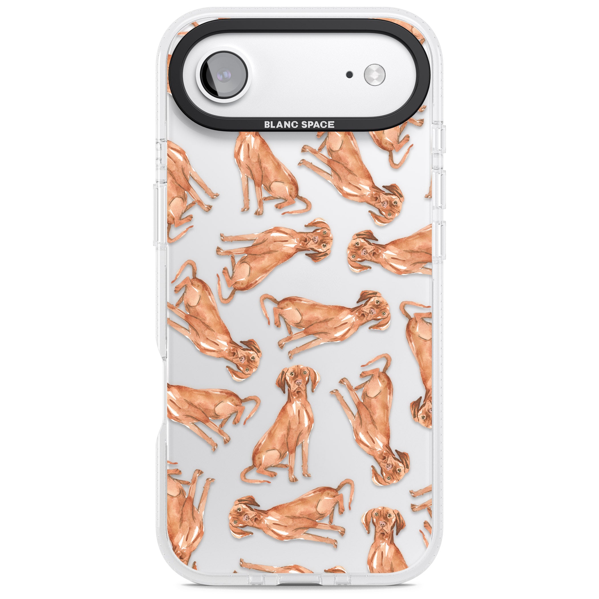 Hungarian Vizsla Watercolor Pattern iPhone 17 Air Impact Air Clear Phone Case