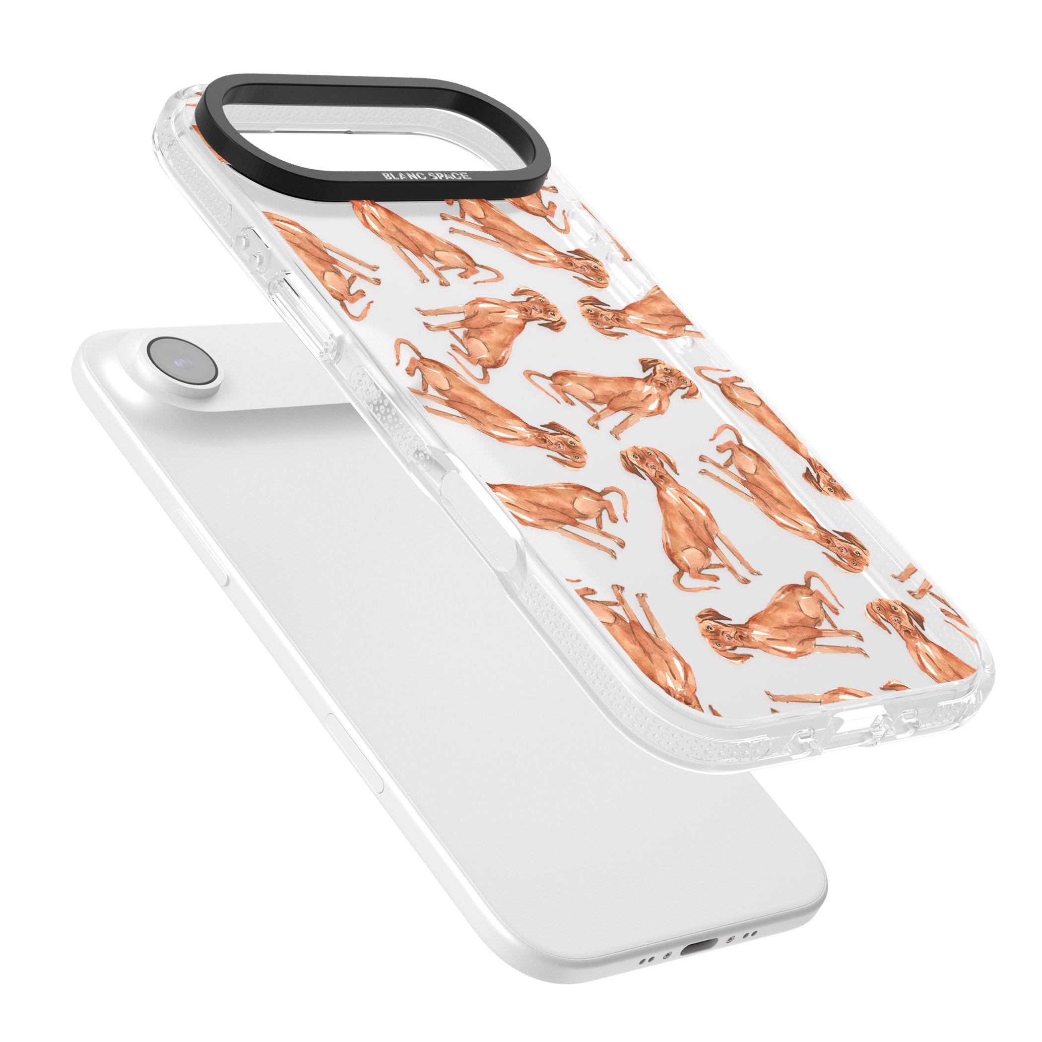 Hungarian Vizsla Watercolor Pattern iPhone 17 Air Impact Air Clear Phone Case Colours