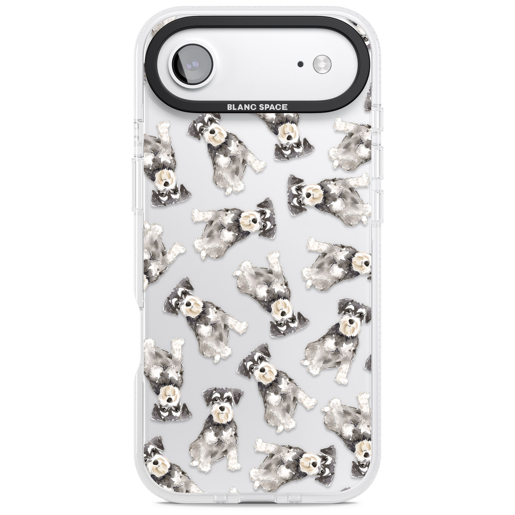 Miniature Schnauzer Watercolor iPhone 17 Air Impact Air Clear Phone Case