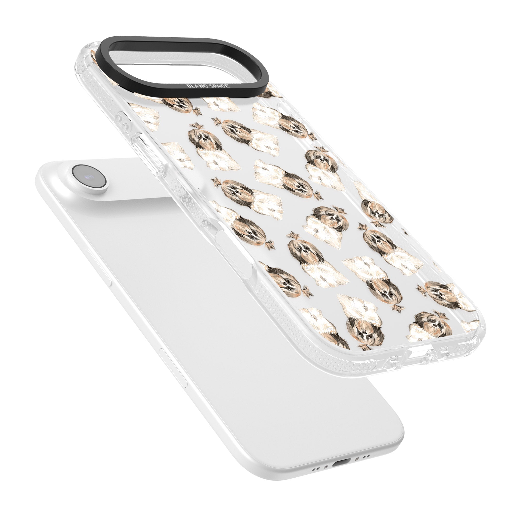 Shih Tzu Pattern Long Hair iPhone 17 Air Impact Air Clear Phone Case Colours