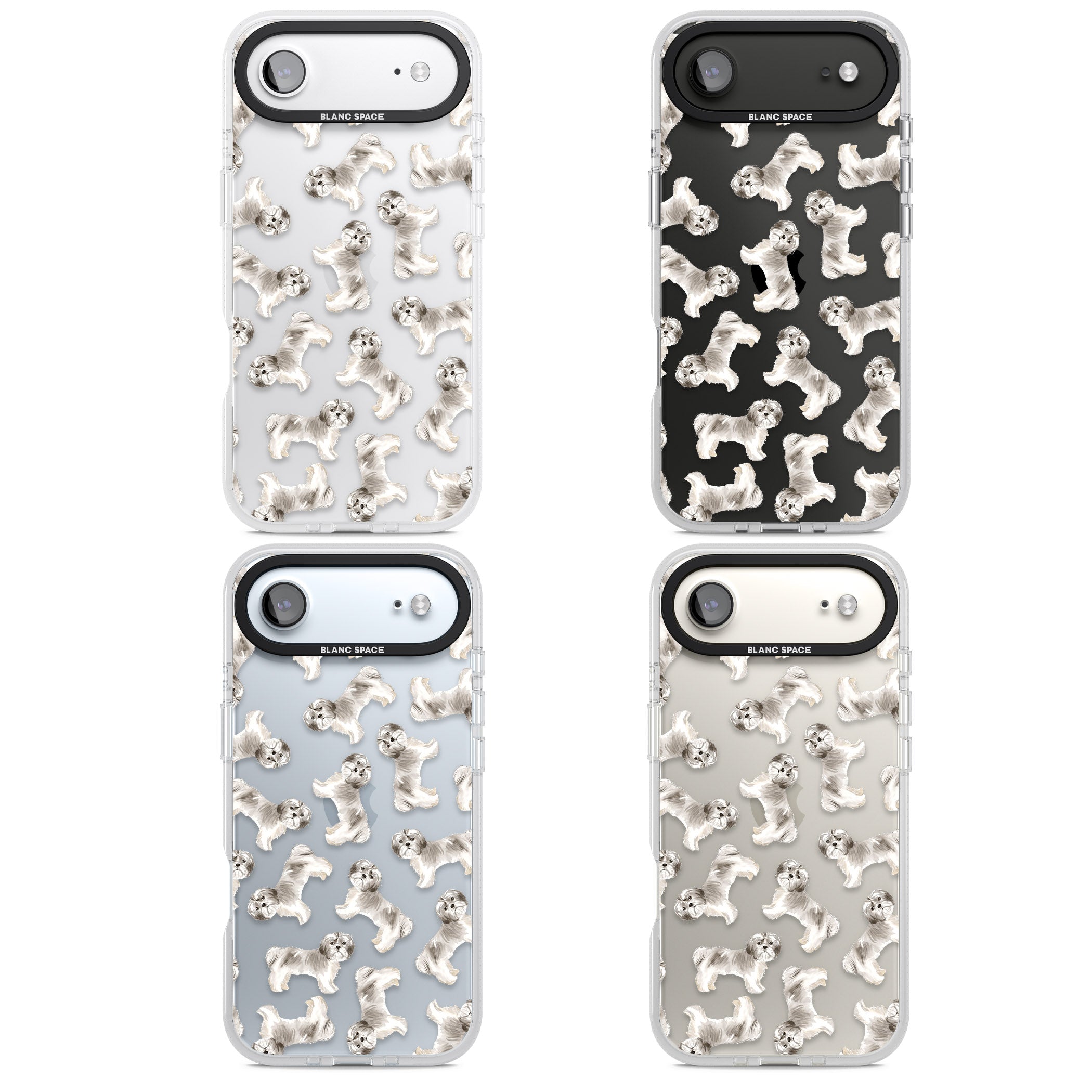 Shih Tzu Dog Pattern iPhone 17 Air Impact Air Clear Phone Case APT Impact Protection