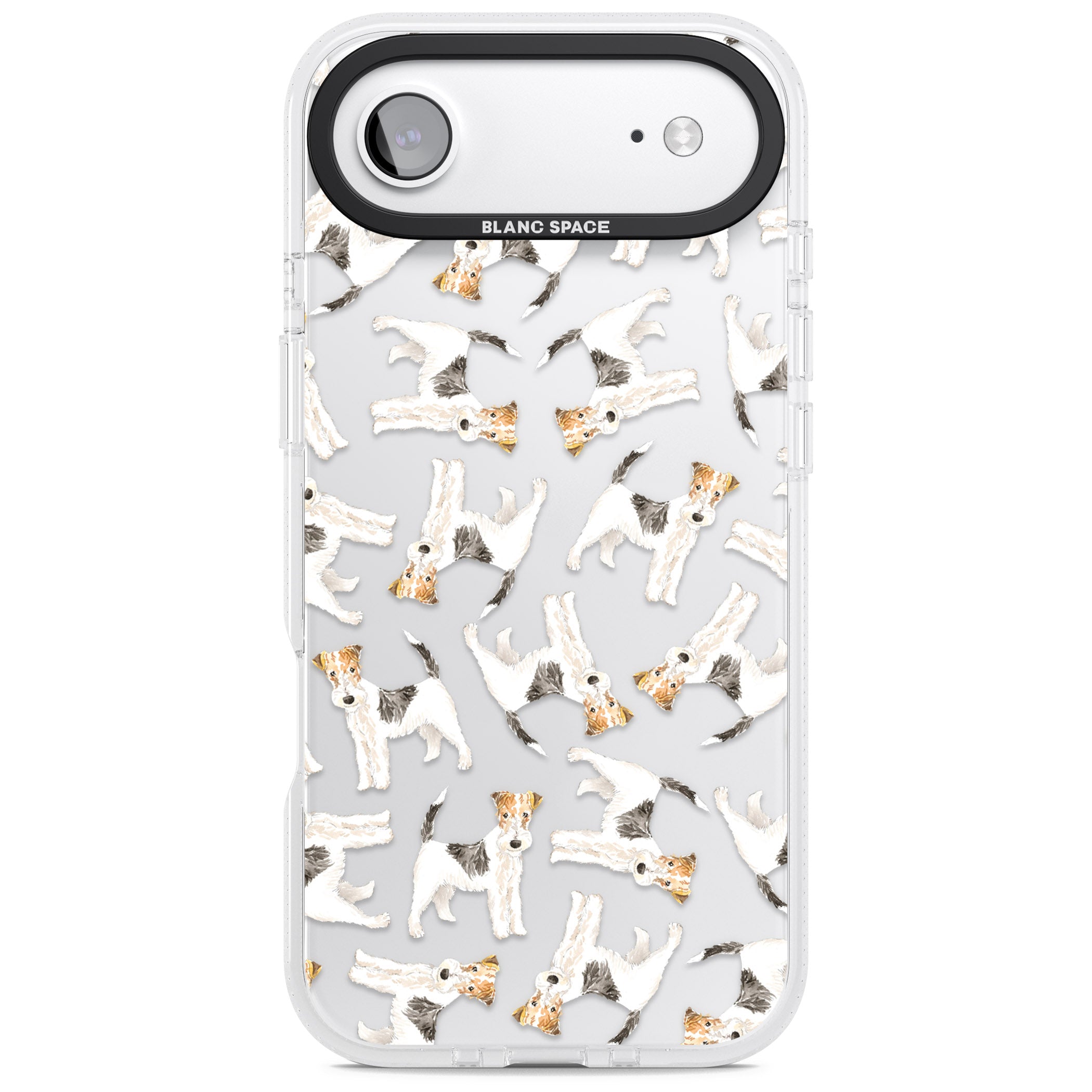 Wire Haired Fox Terrier Dog Pattern iPhone 17 Air Impact Air Clear Phone Case