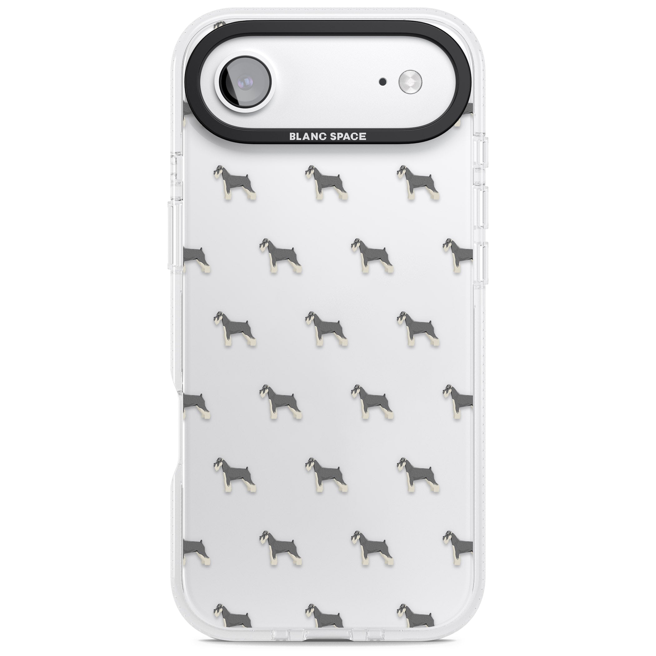 Schnauzer Dog Pattern iPhone 17 Air Impact Air Clear Phone Case