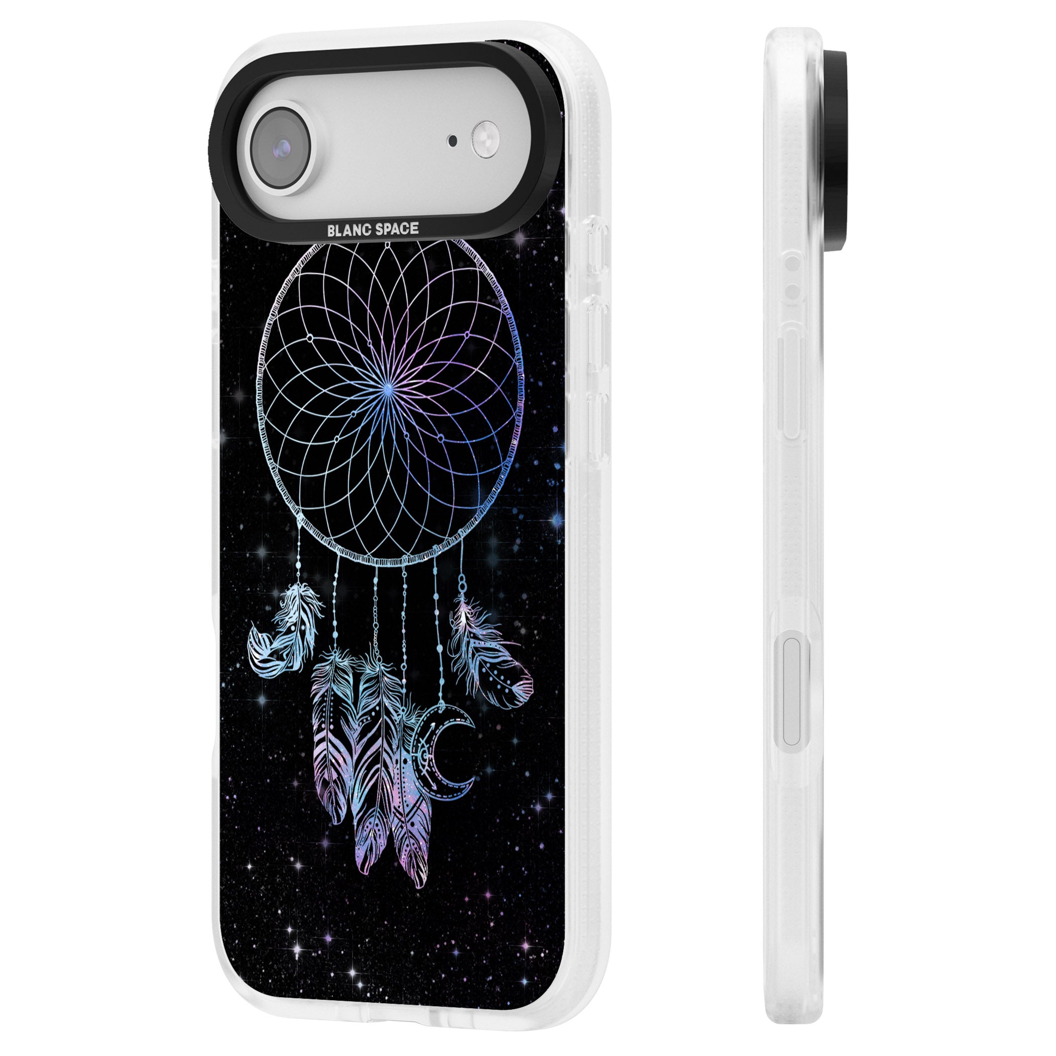 Dreamcatcher Galaxy iPhone 17 Air Impact Air Clear Phone Case Side Profile
