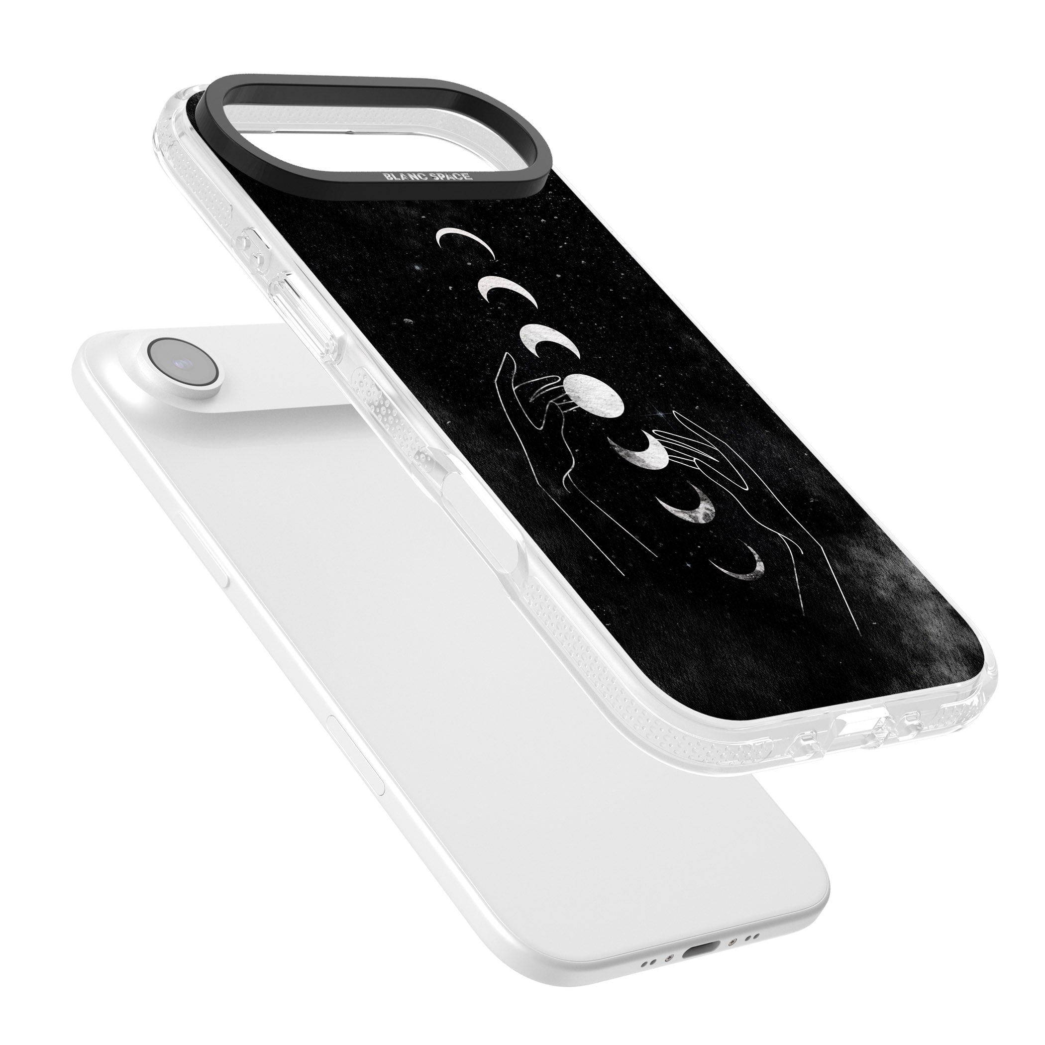 Moon Phases Hands iPhone 17 Air Impact Air Clear Phone Case Colours