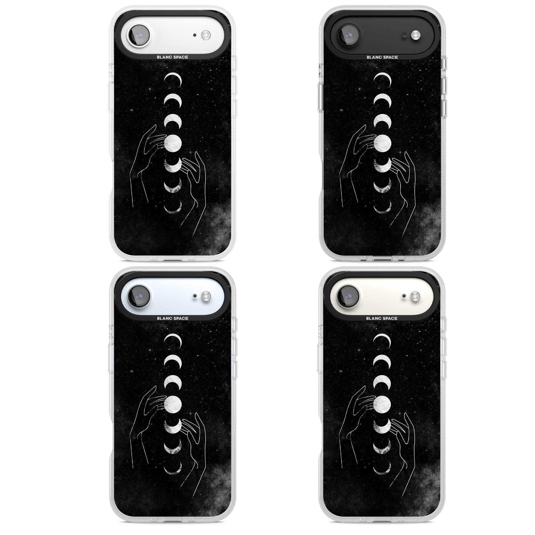 Moon Phases Hands iPhone 17 Air Impact Air Clear Phone Case APT Impact Protection