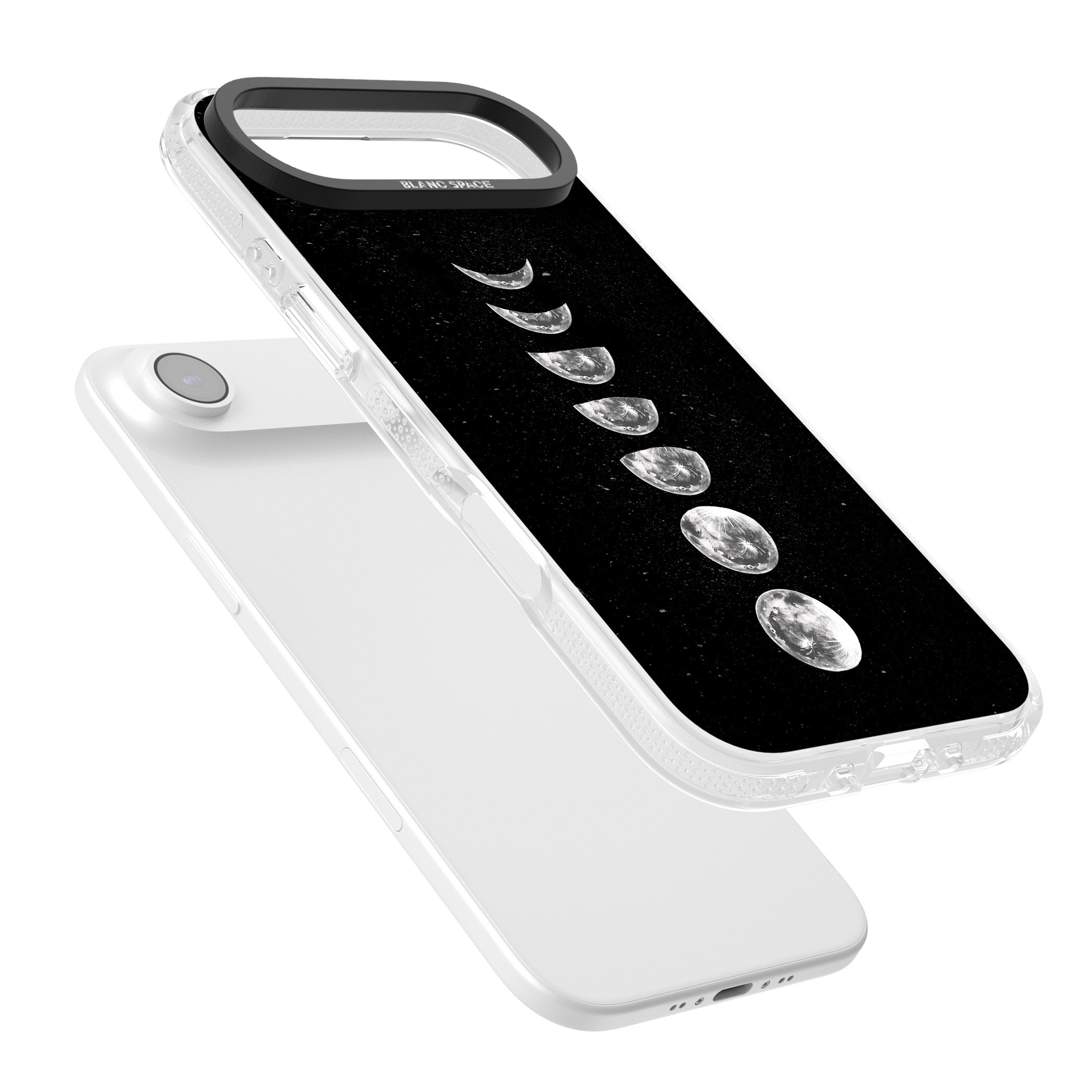 Light Watercolour Moons iPhone 17 Air Impact Air Clear Phone Case Colours