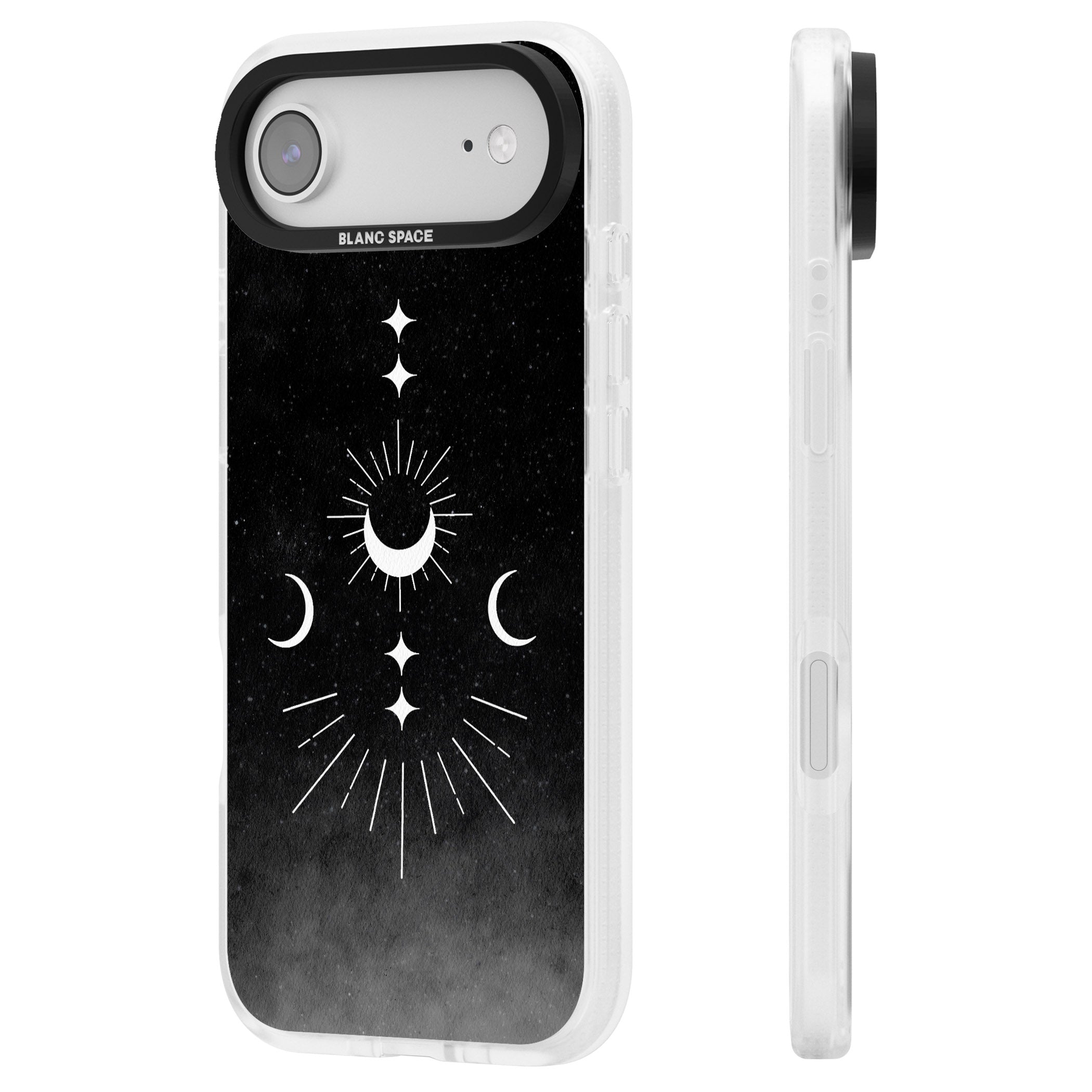 Lunar Mandala iPhone 17 Air Impact Air Clear Phone Case Side Profile
