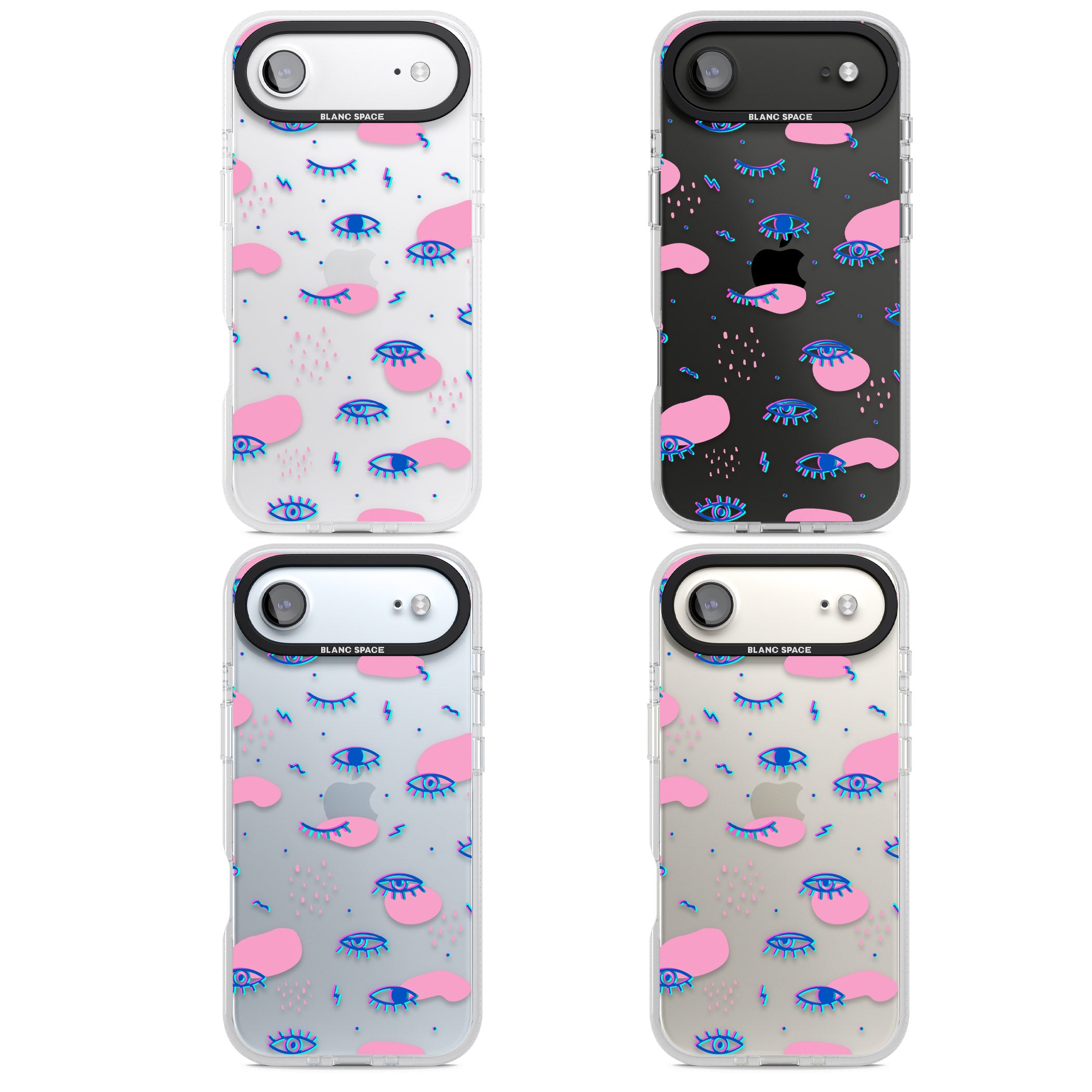 Pink Eye Pattern iPhone 17 Air Impact Air Clear Phone Case APT Impact Protection