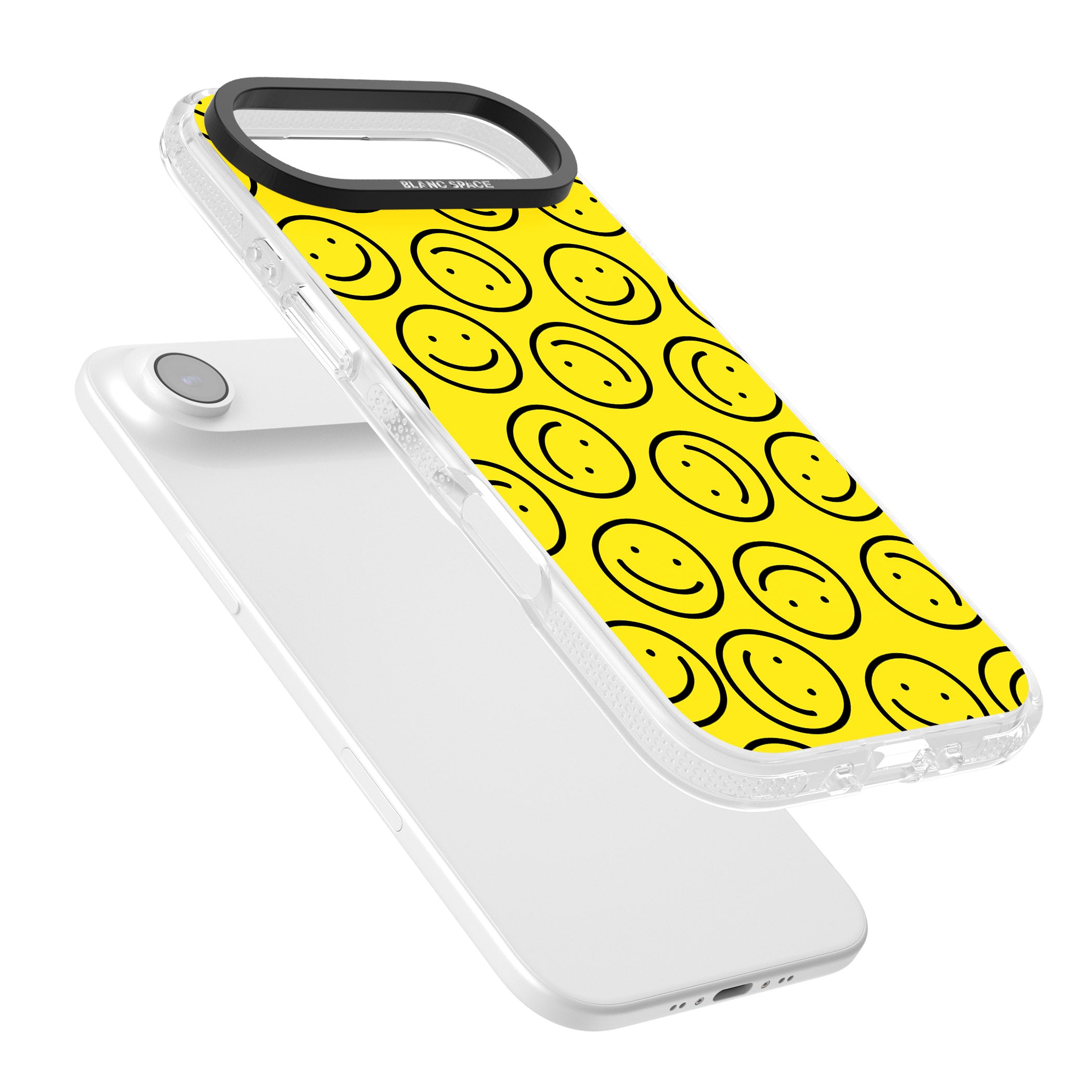 Happy Face Pattern iPhone 17 Air Impact Air Clear Phone Case Colours