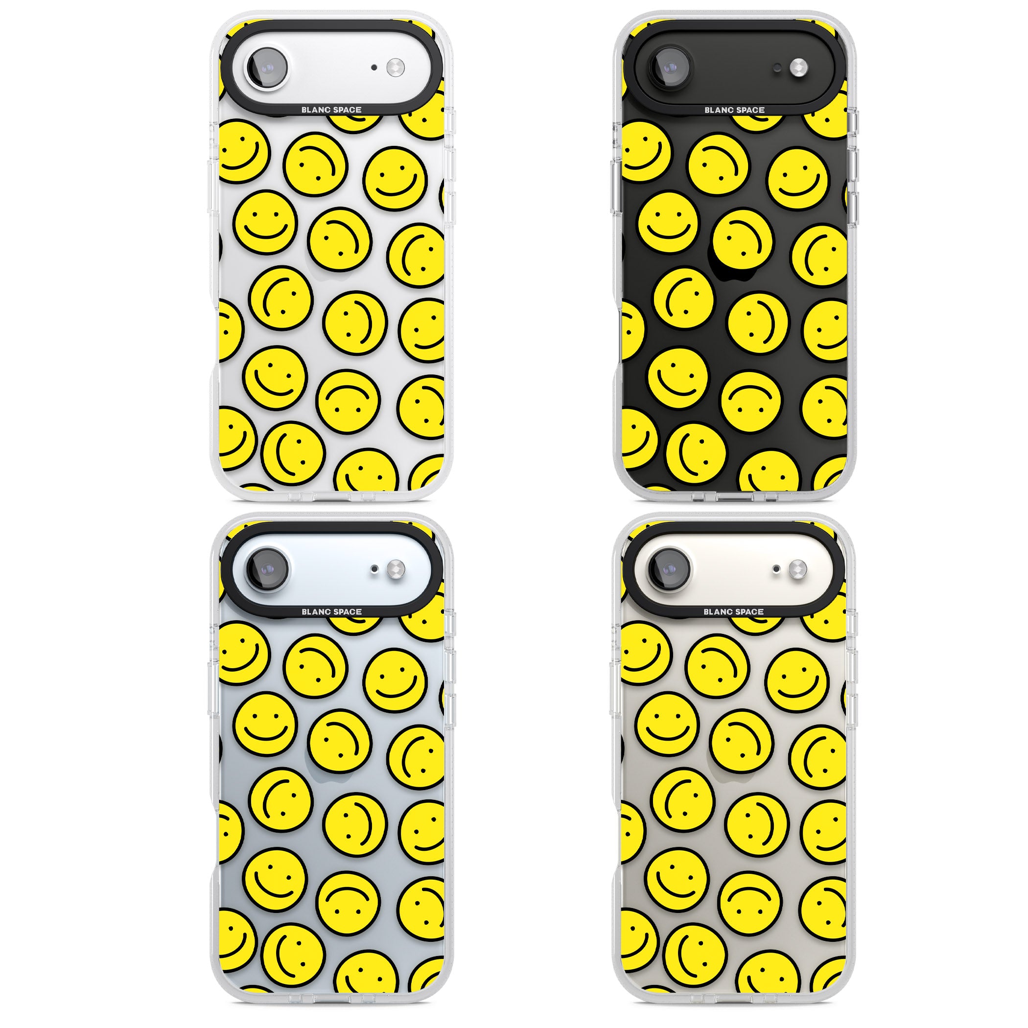 Smiley Face Pattern iPhone 17 Air Impact Air Clear Phone Case APT Impact Protection