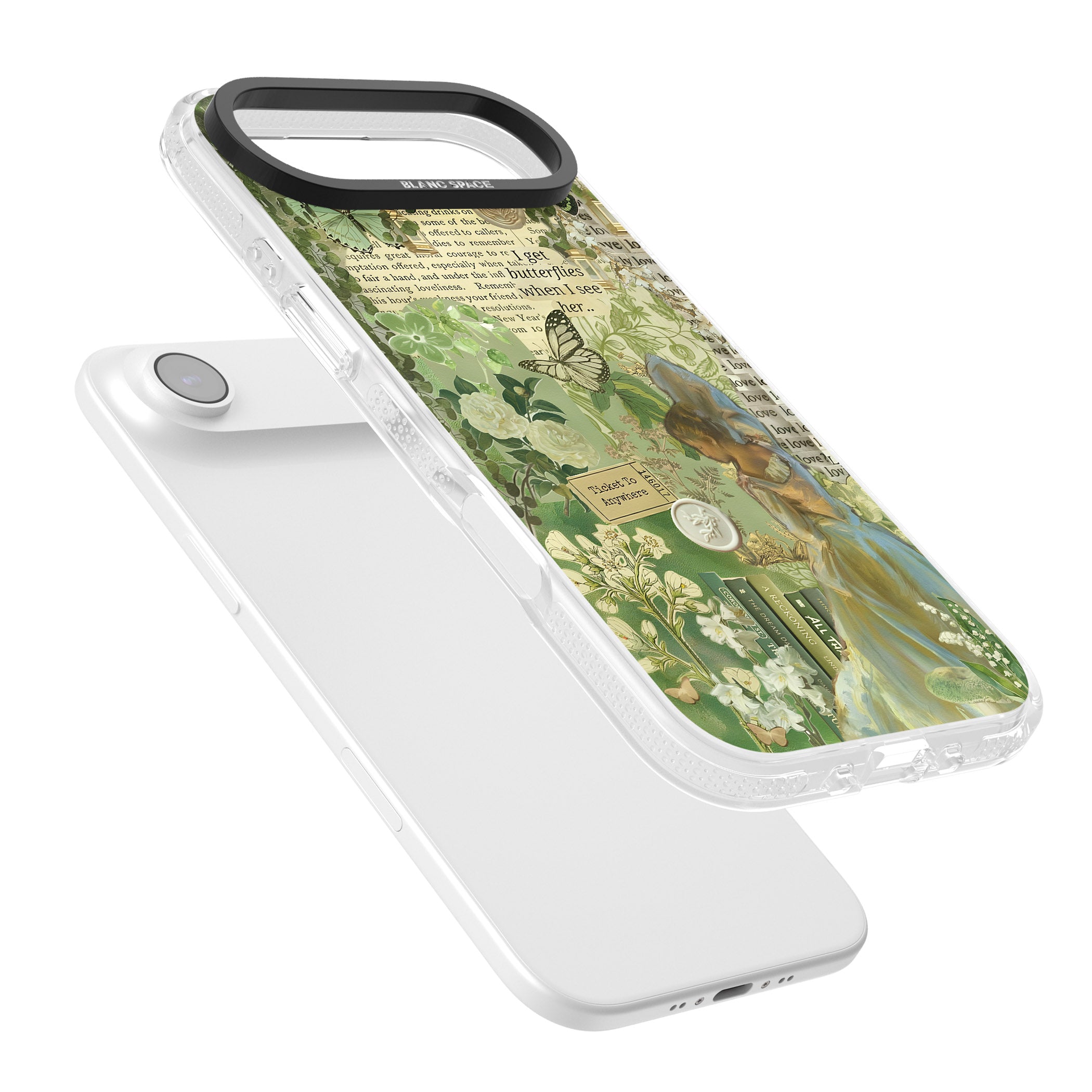 Vintage Green Fairy iPhone 17 Air Impact Air Clear Phone Case Colours