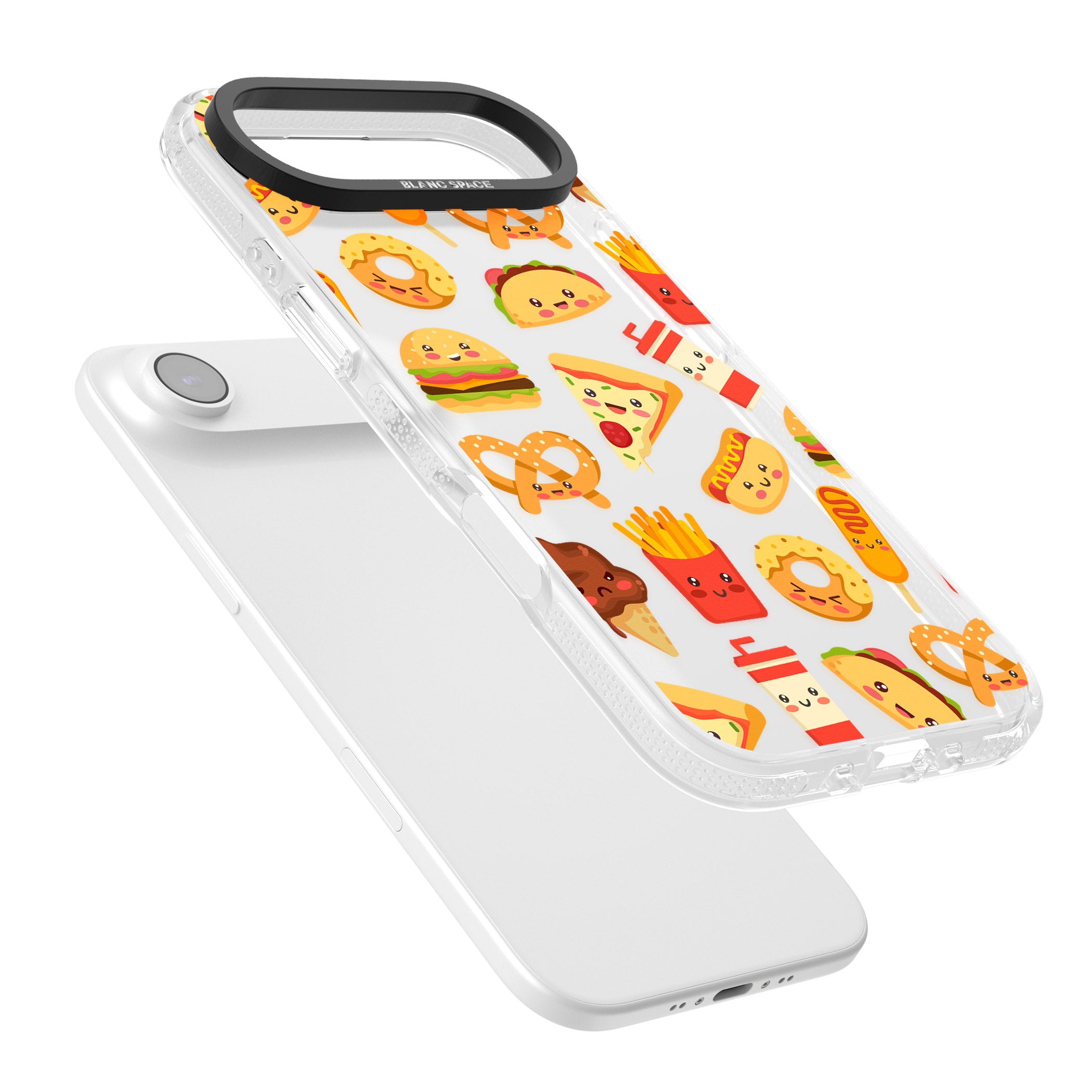 Fast Food Patterns Kawaii Fast Food Mix iPhone 17 Air Impact Air Clear Phone Case Colours