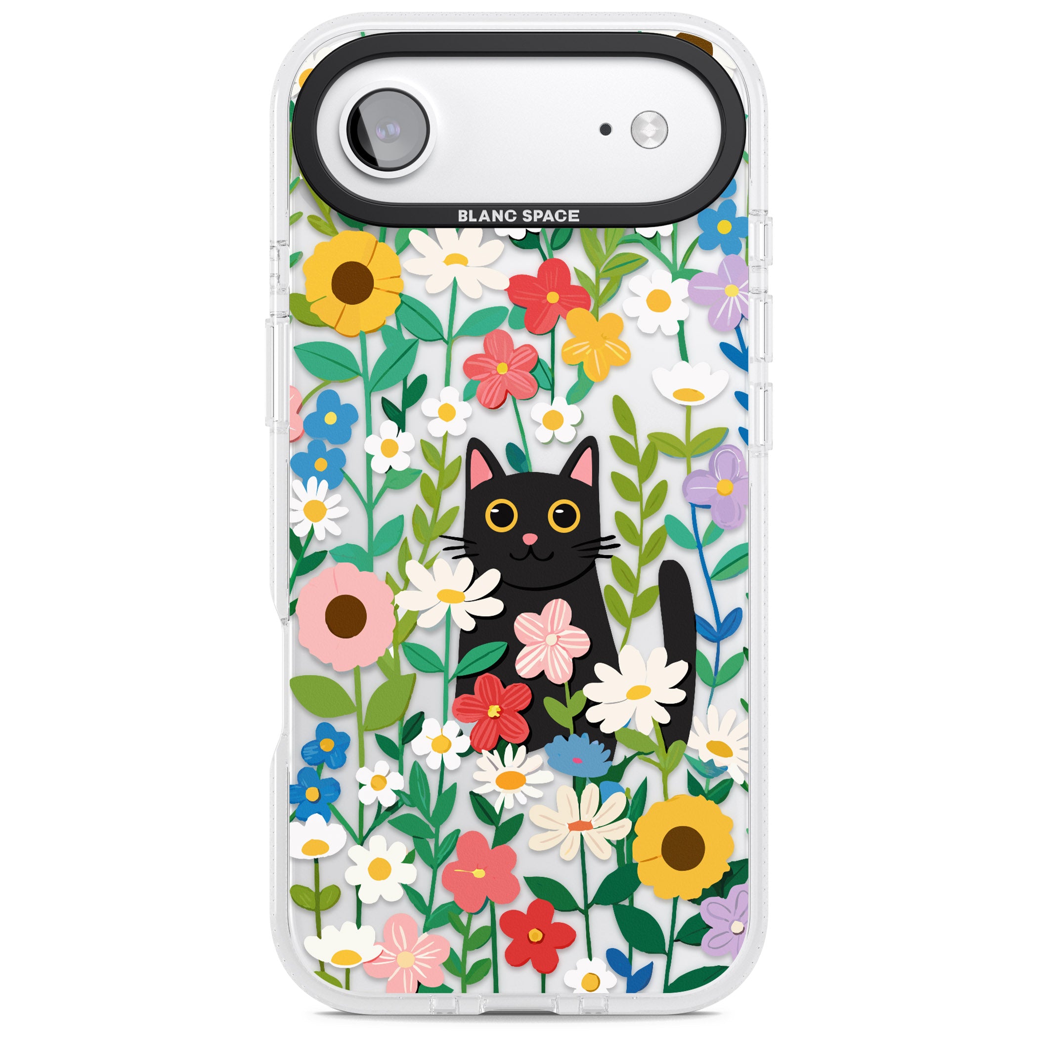 Whiskers & Wildflowers Cat iPhone 17 Air Impact Air Clear Phone Case