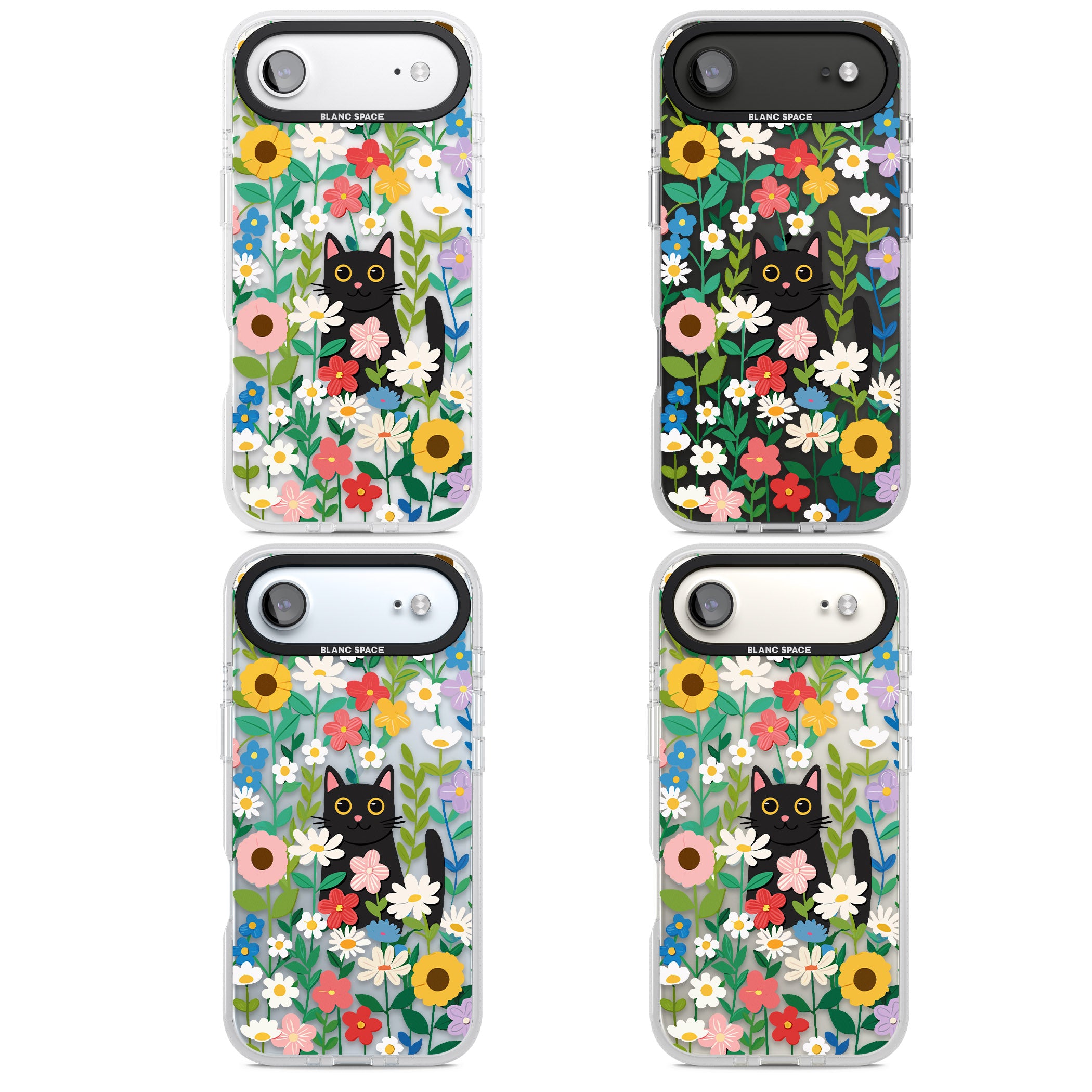 Whiskers & Wildflowers Cat iPhone 17 Air Impact Air Clear Phone Case APT Impact Protection