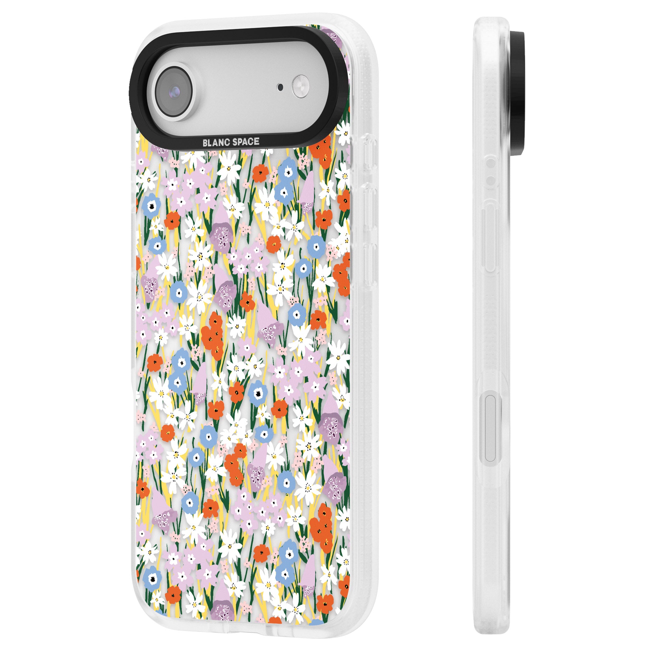 Vibrant Floral Garden iPhone 17 Air Impact Air Clear Phone Case Side Profile