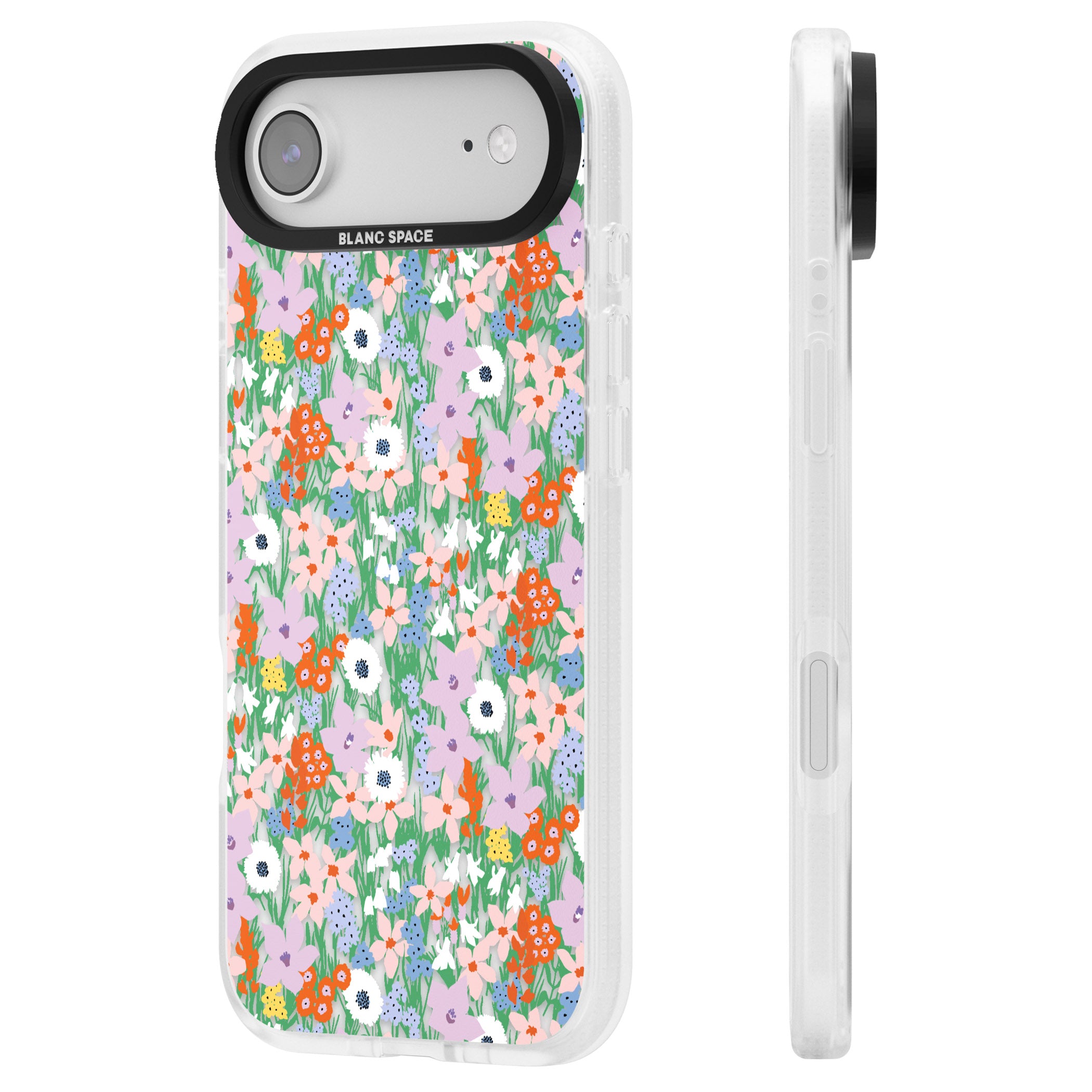Floral Bloom Jazzy iPhone 17 Air Impact Air Clear Phone Case Side Profile