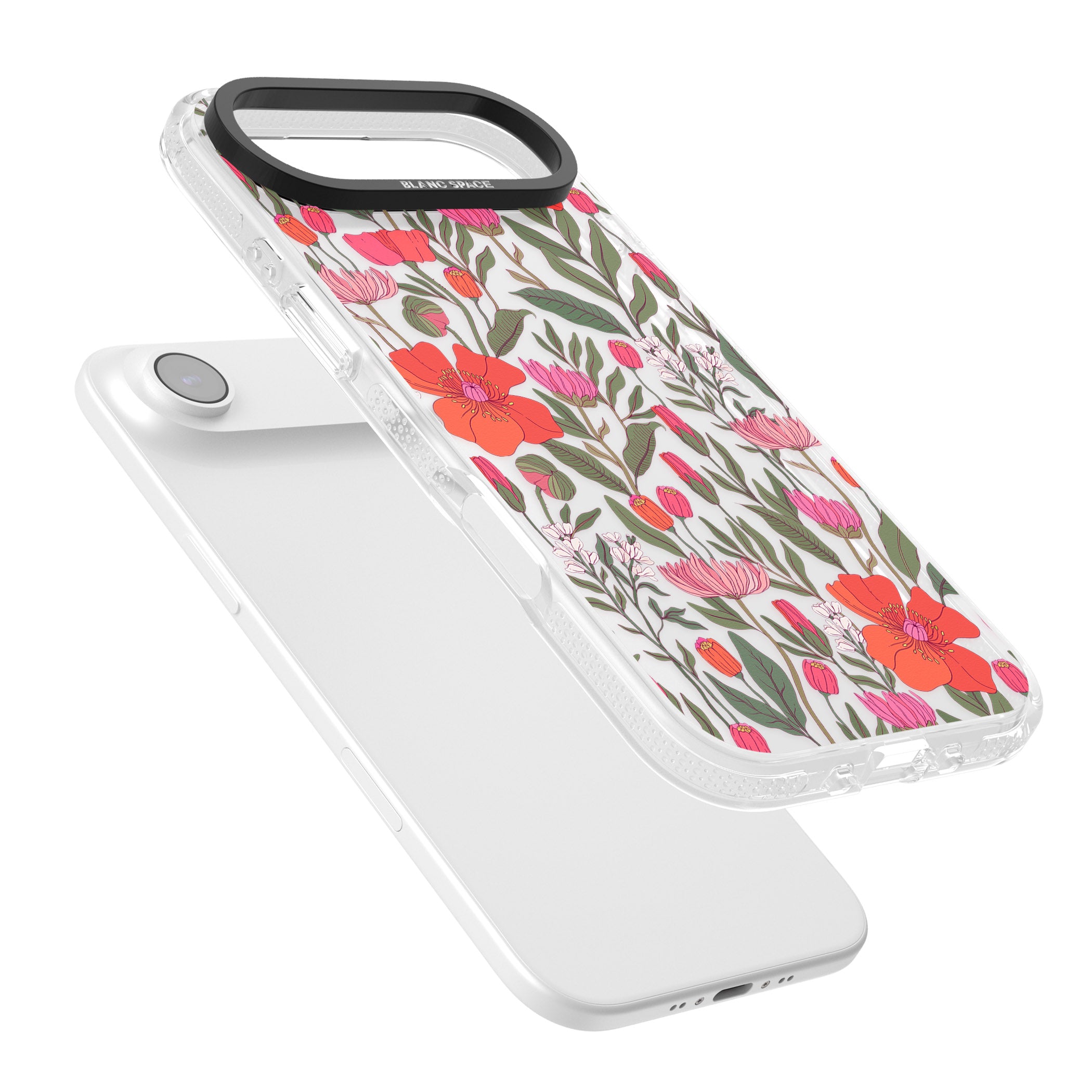 Peachy Floral iPhone 17 Air Impact Air Clear Phone Case Colours