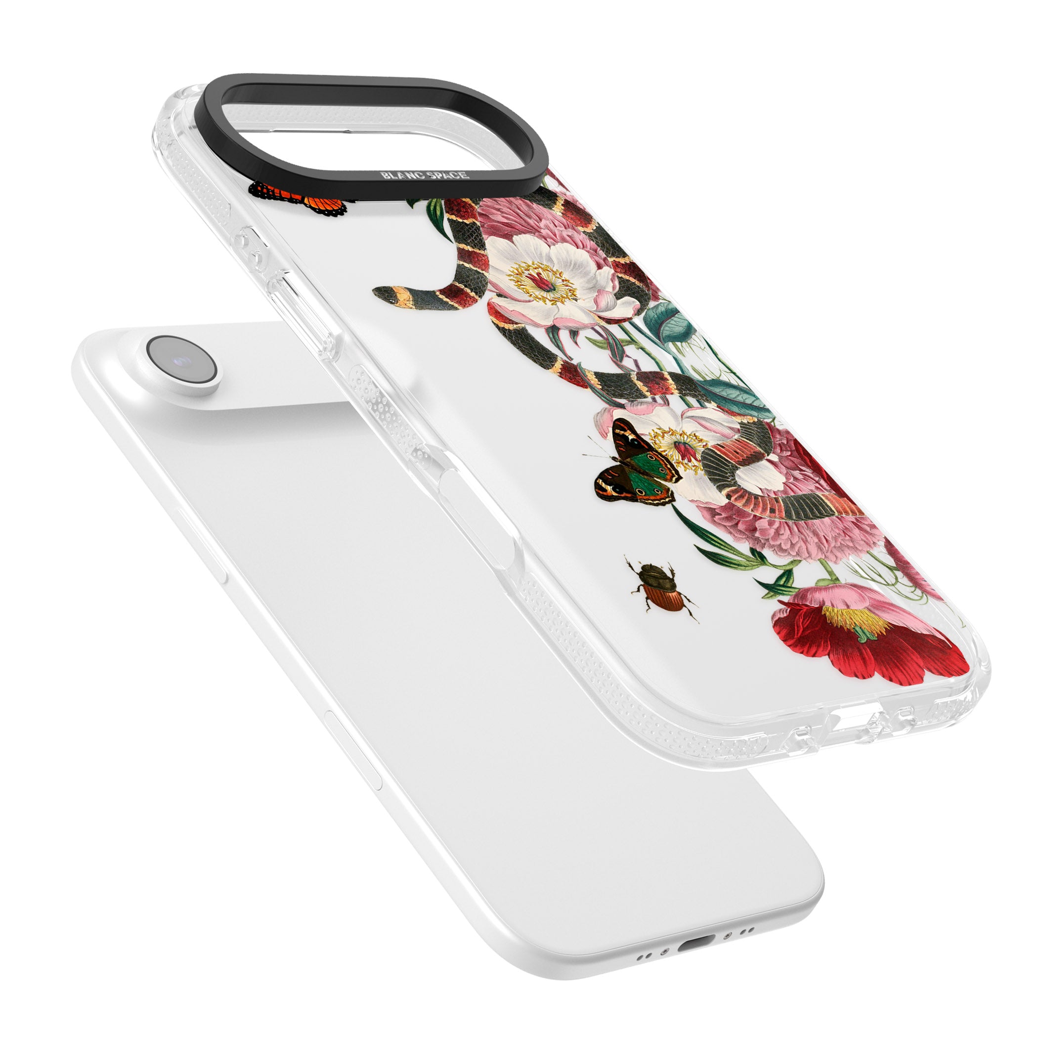 Floral Snake iPhone 17 Air Impact Air Clear Phone Case Colours