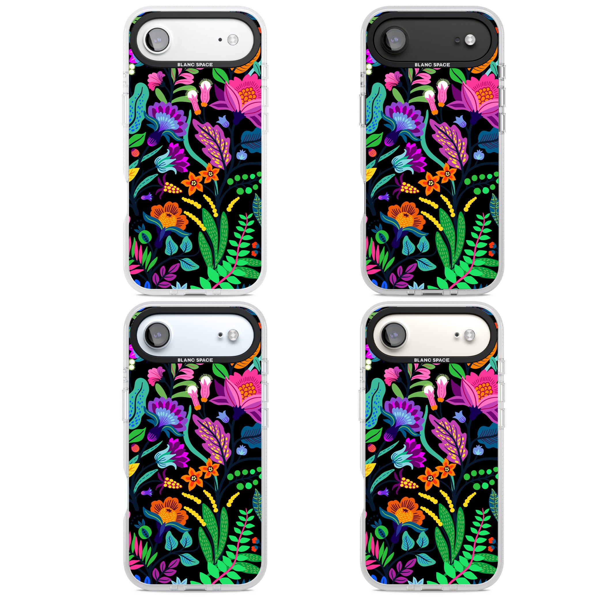 Floral Vibe (Black) iPhone 17 Air Impact Air Clear Phone Case APT Impact Protection