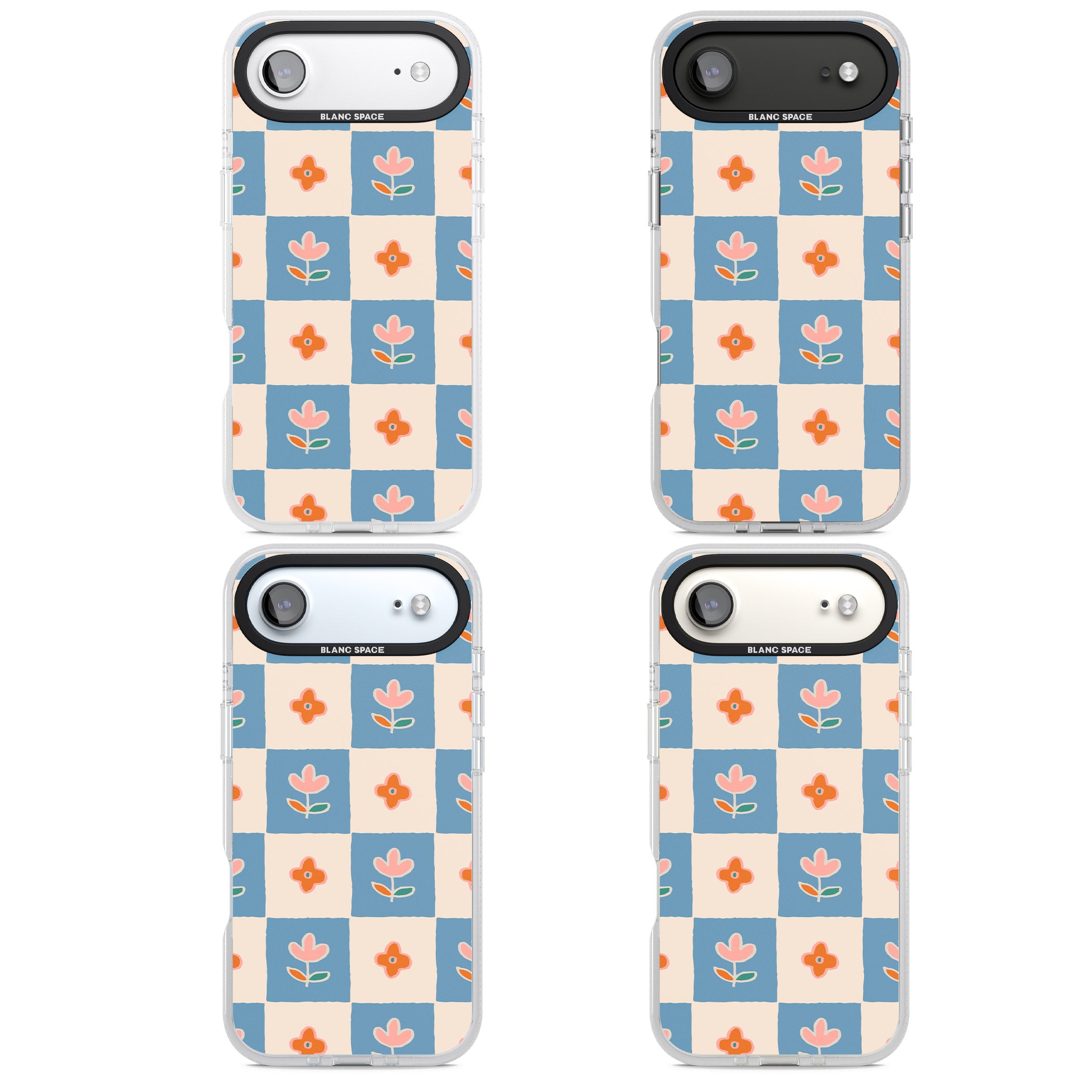 Vintage Bloom Checkered iPhone 17 Air Impact Air Clear Phone Case APT Impact Protection