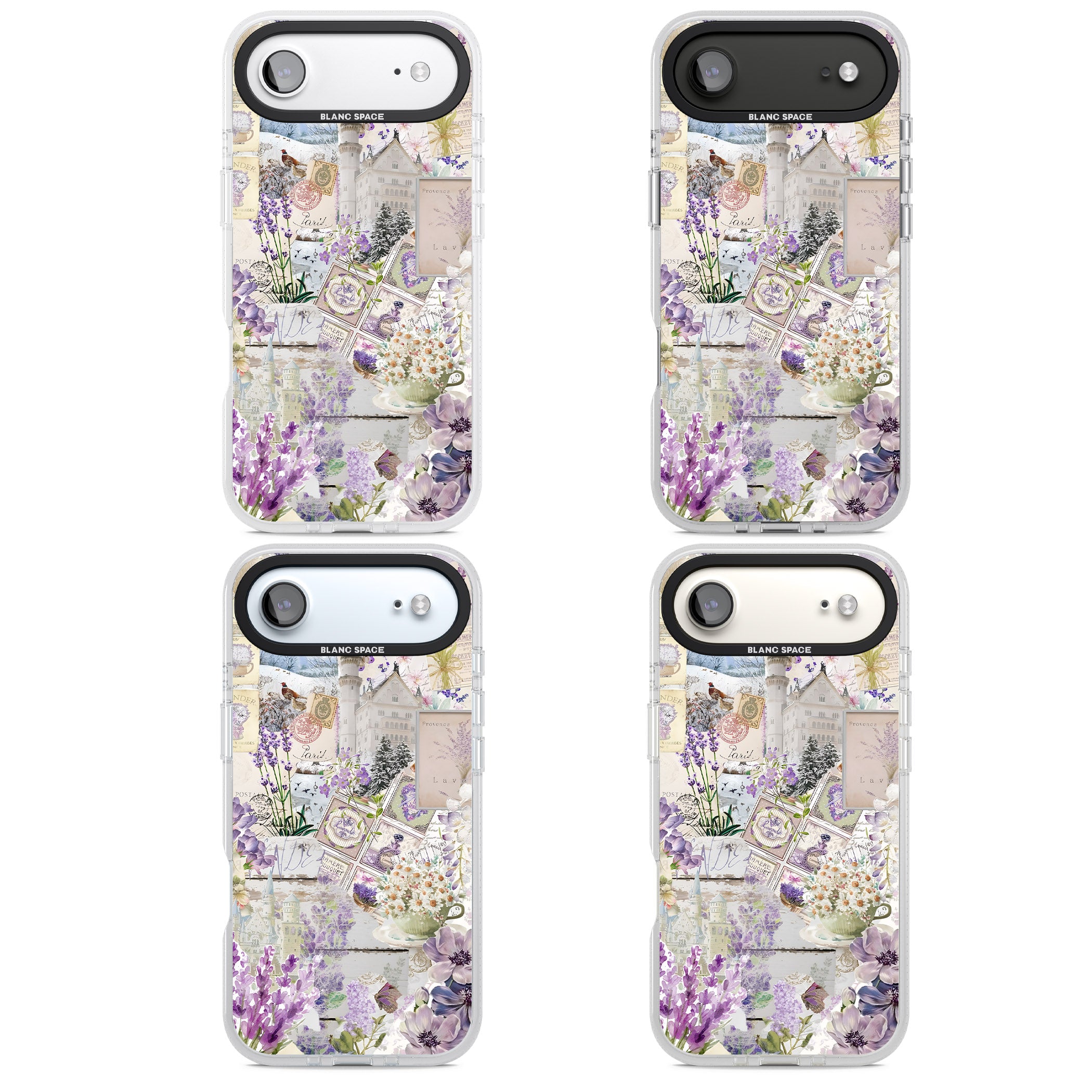 Soft Lavender Collage iPhone 17 Air Impact Air Clear Phone Case APT Impact Protection