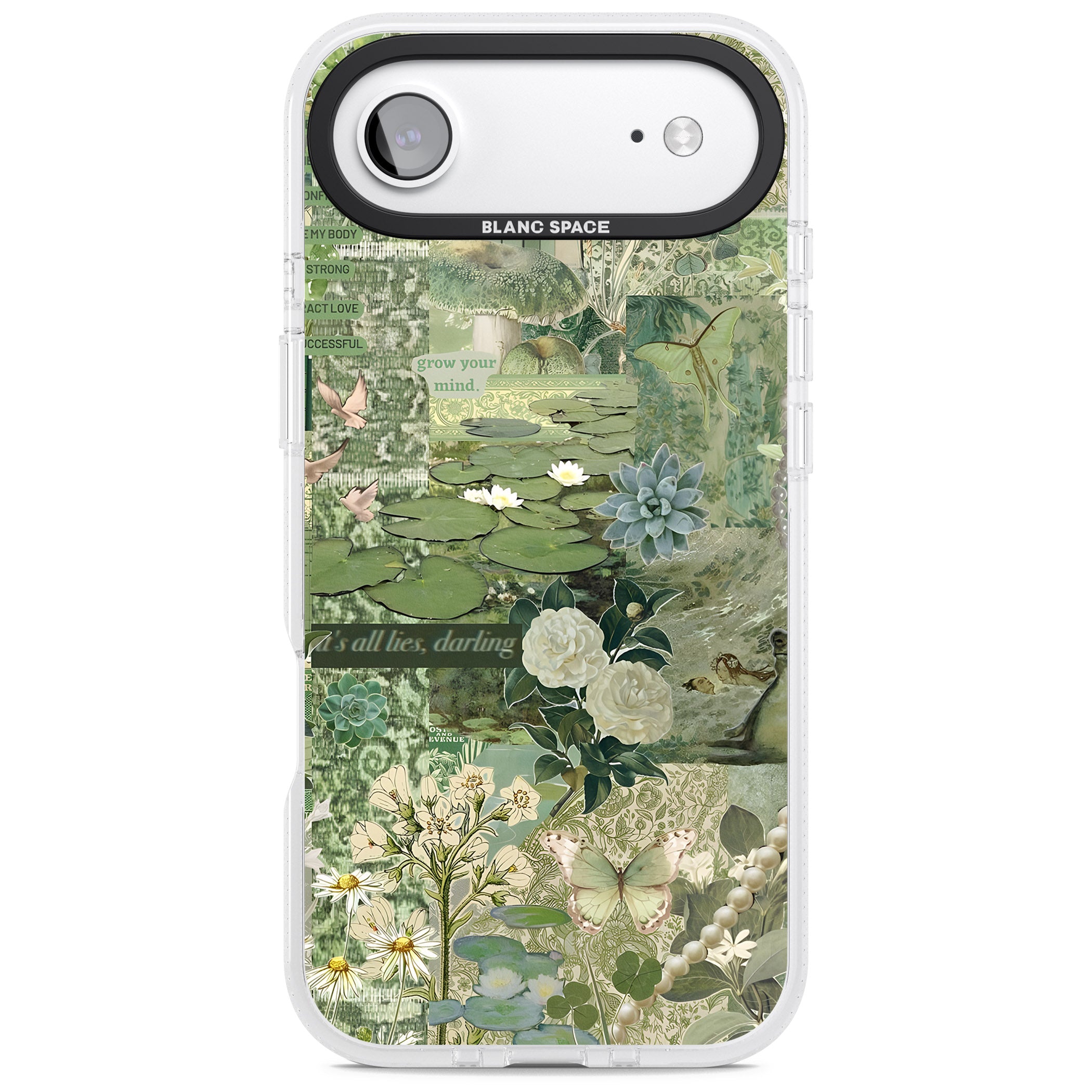 Sage Collage iPhone 17 Air Impact Air Clear Phone Case