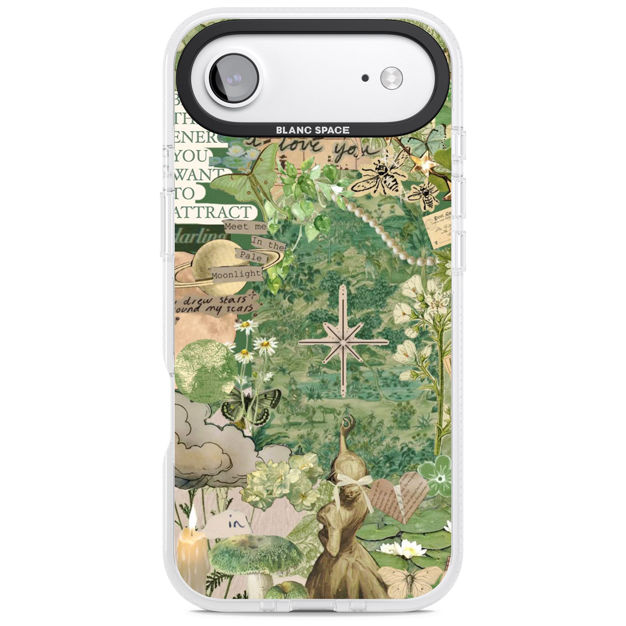 Green Vintage Collage iPhone 17 Air Impact Air Clear Phone Case