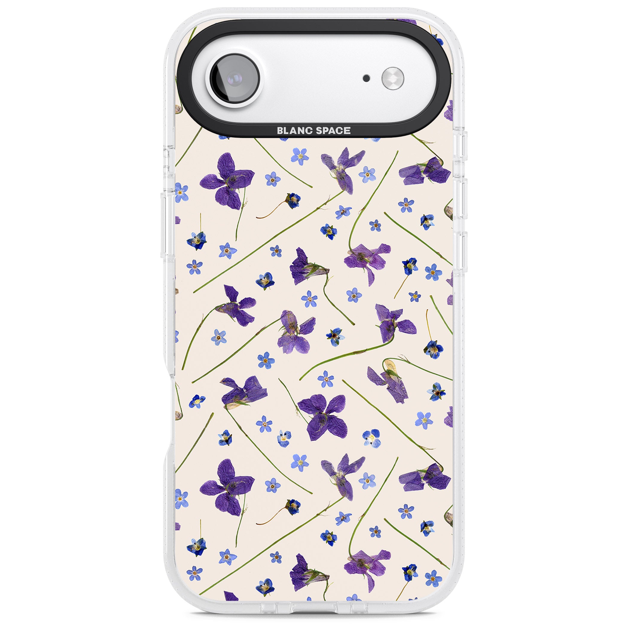 Violet Floral Dream Cream iPhone 17 Air Impact Air Clear Phone Case