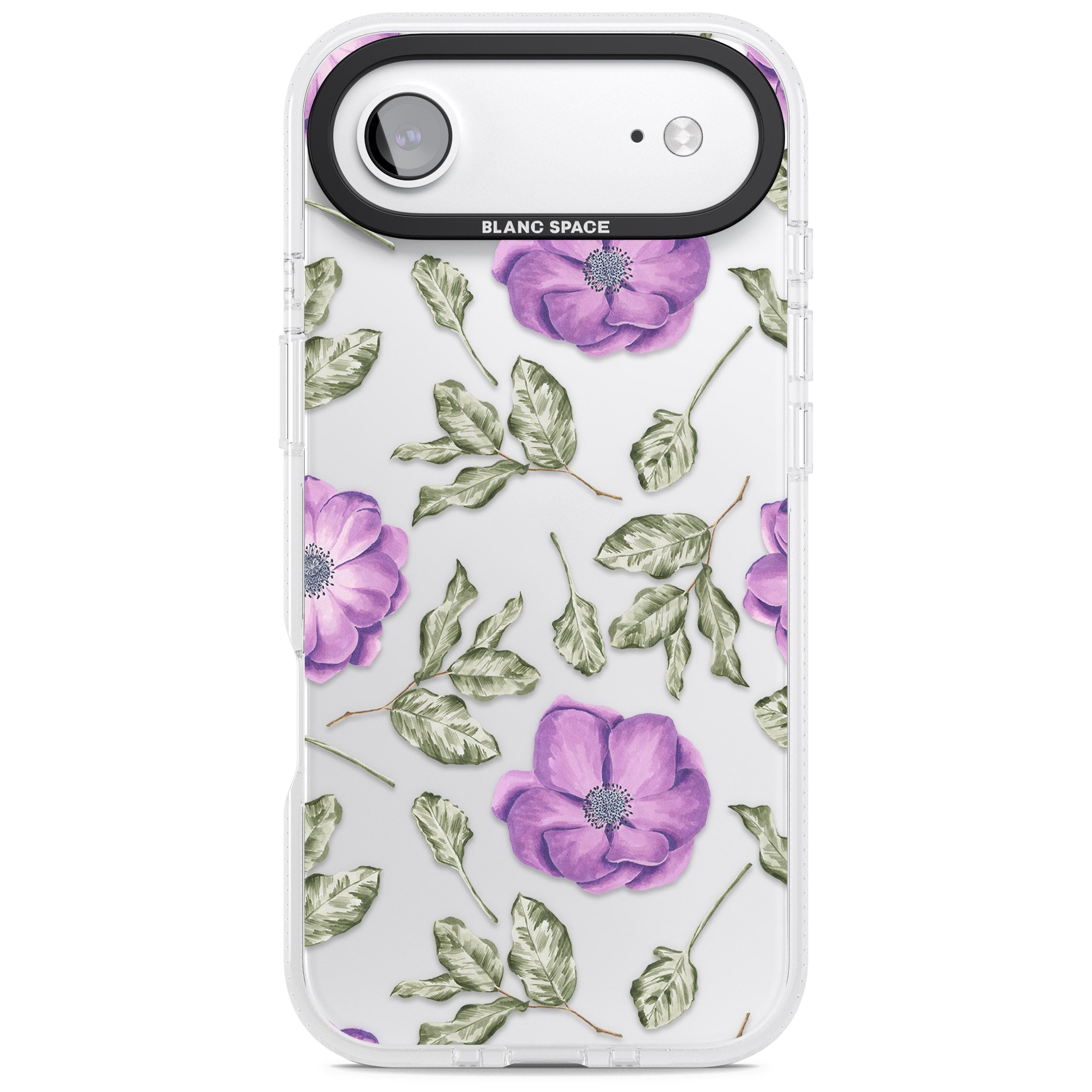 Purple Bloom Floral iPhone 17 Air Impact Air Clear Phone Case