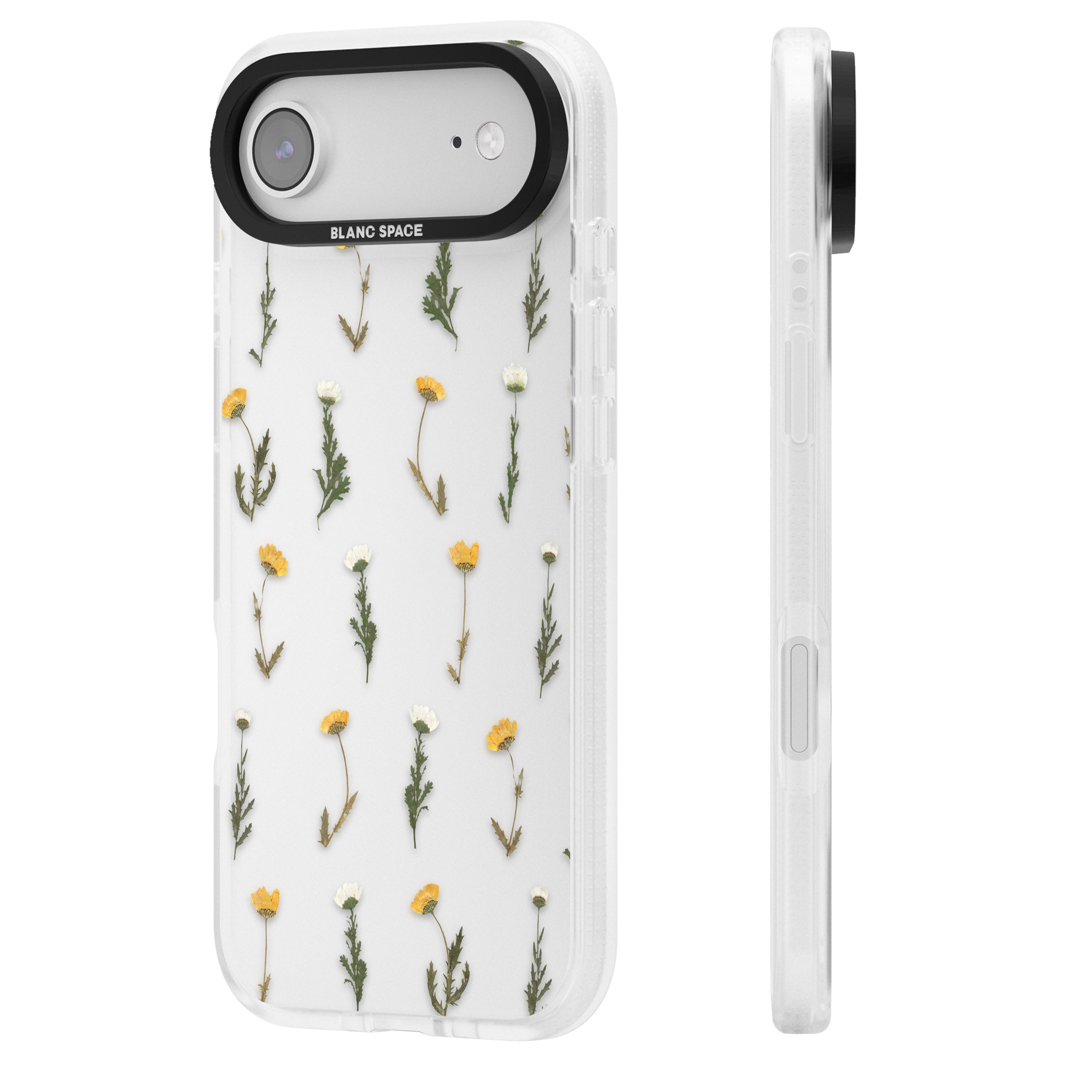Pressed Flower iPhone 17 Air Impact Air Clear Phone Case Side Profile