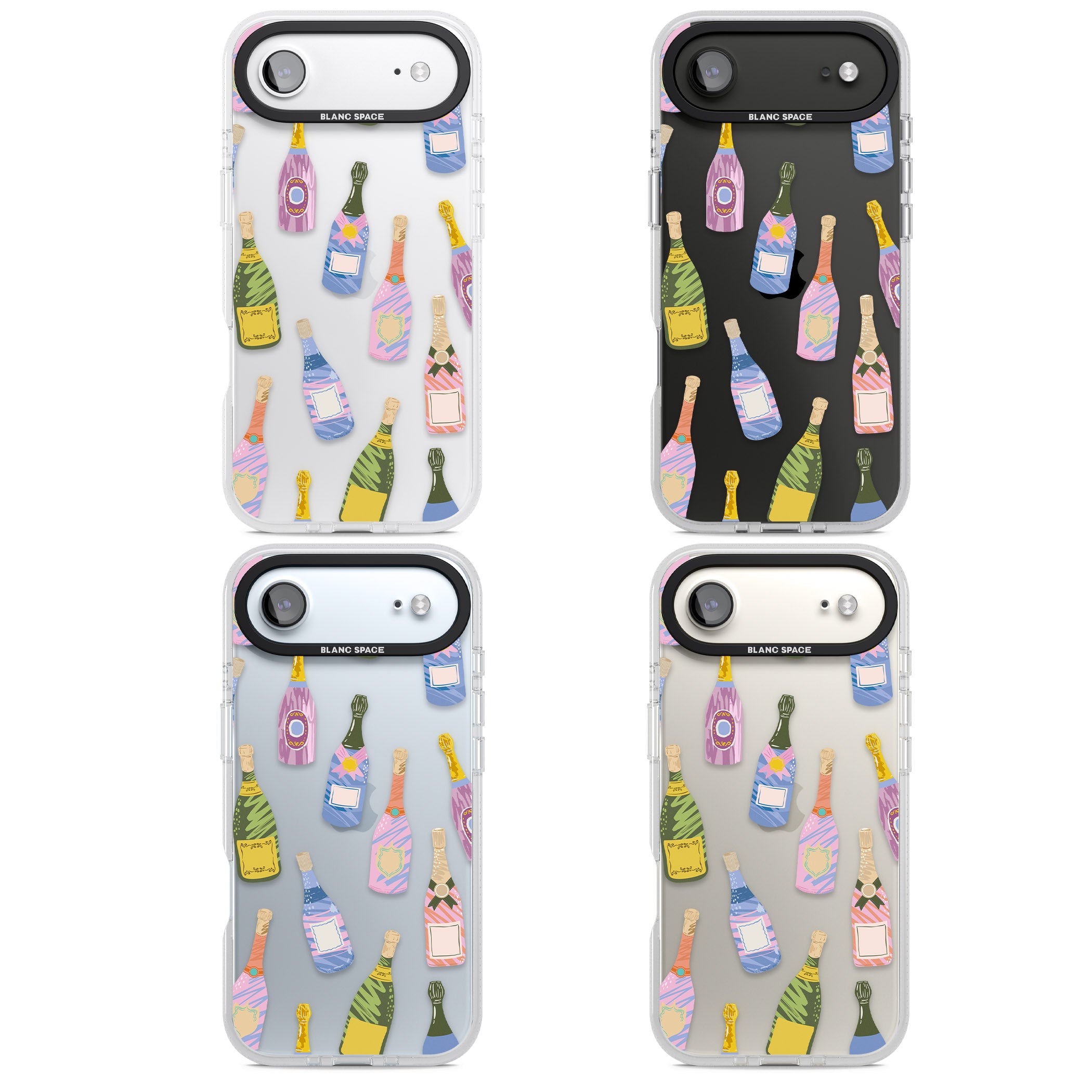 Champagne Pattern iPhone 17 Air Impact Air Clear Phone Case APT Impact Protection