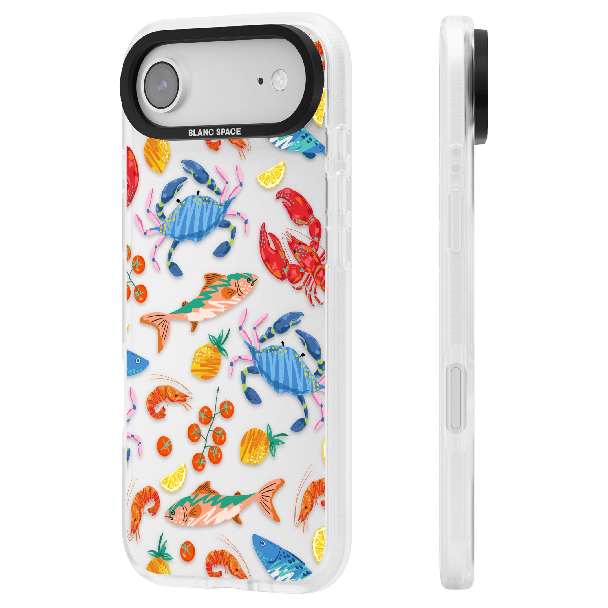 Vibrant Sealife iPhone 17 Air Impact Air Clear Phone Case Side Profile