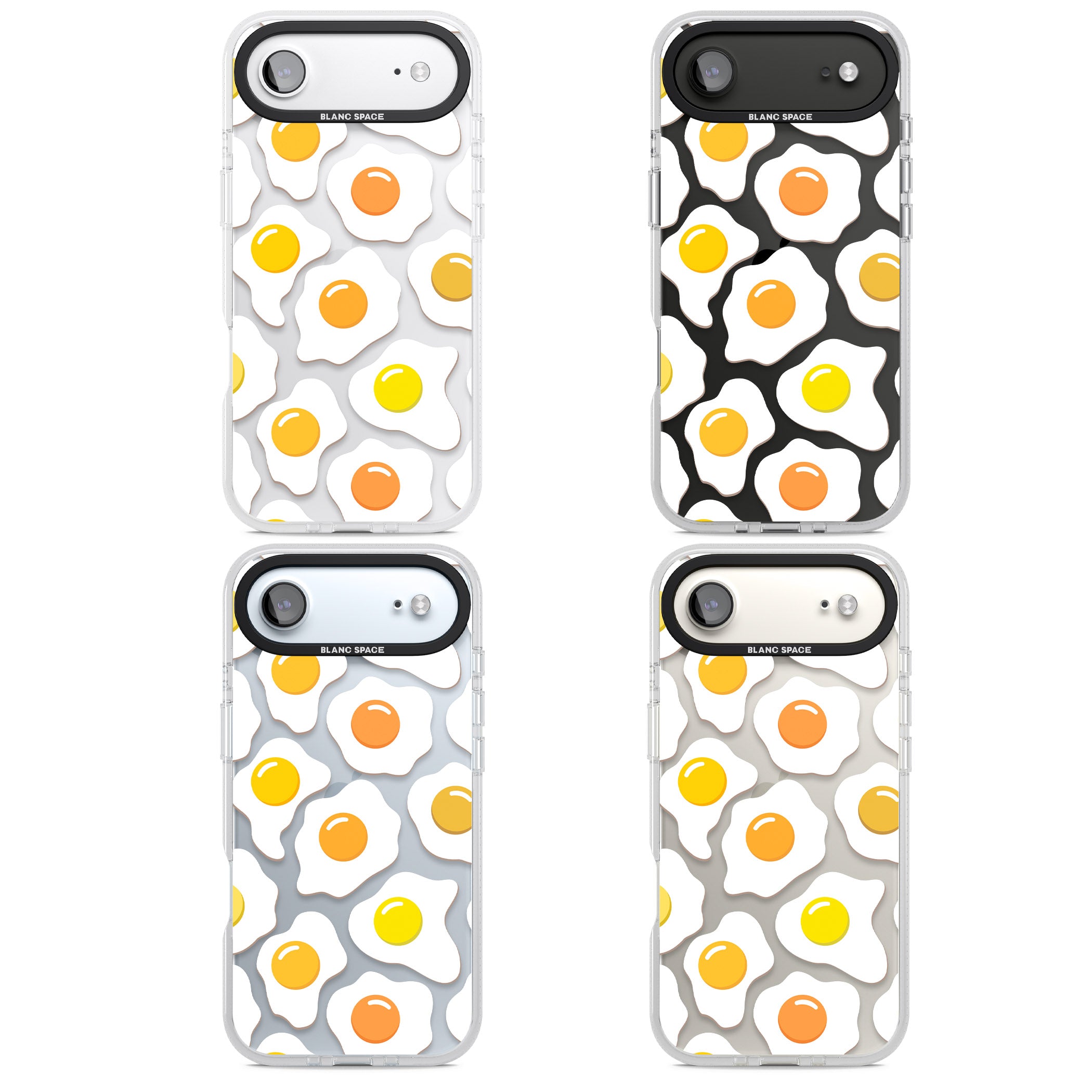Fried Egg Pattern iPhone 17 Air Impact Air Clear Phone Case APT Impact Protection