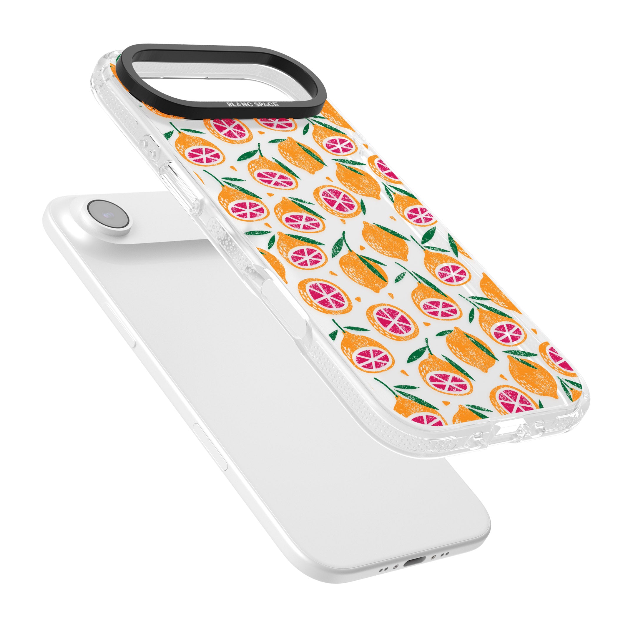 Blood Orange Fruit Pattern Transparent iPhone 17 Air Impact Air Clear Phone Case Colours