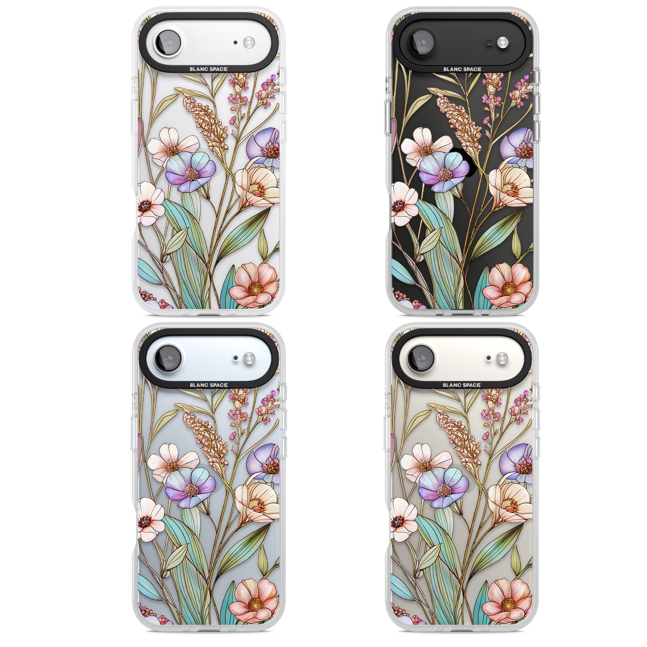 Glass Summer Flowers iPhone 17 Air Impact Air Clear Phone Case APT Impact Protection