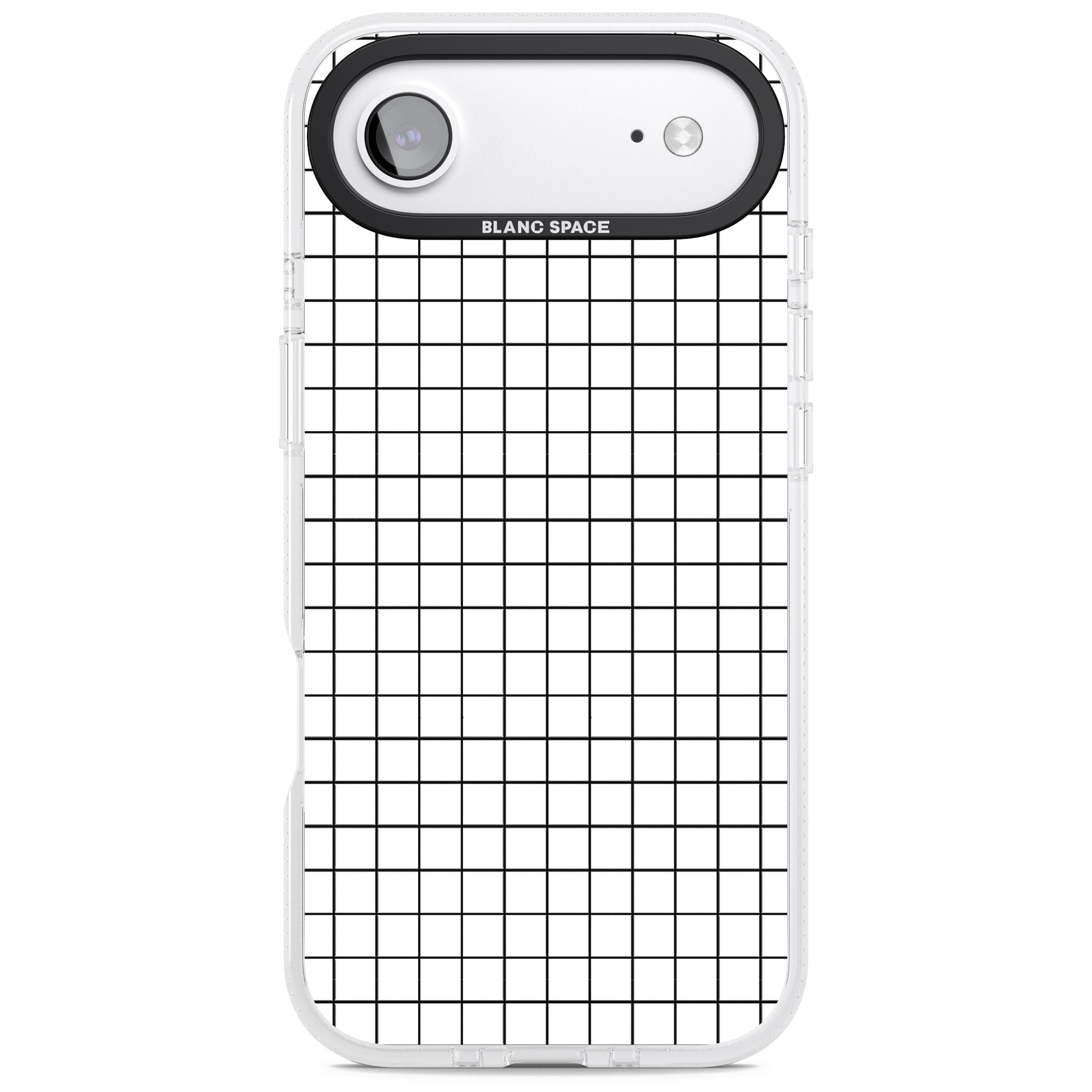 Minimal Black Grid iPhone 17 Air Impact Air Clear Phone Case