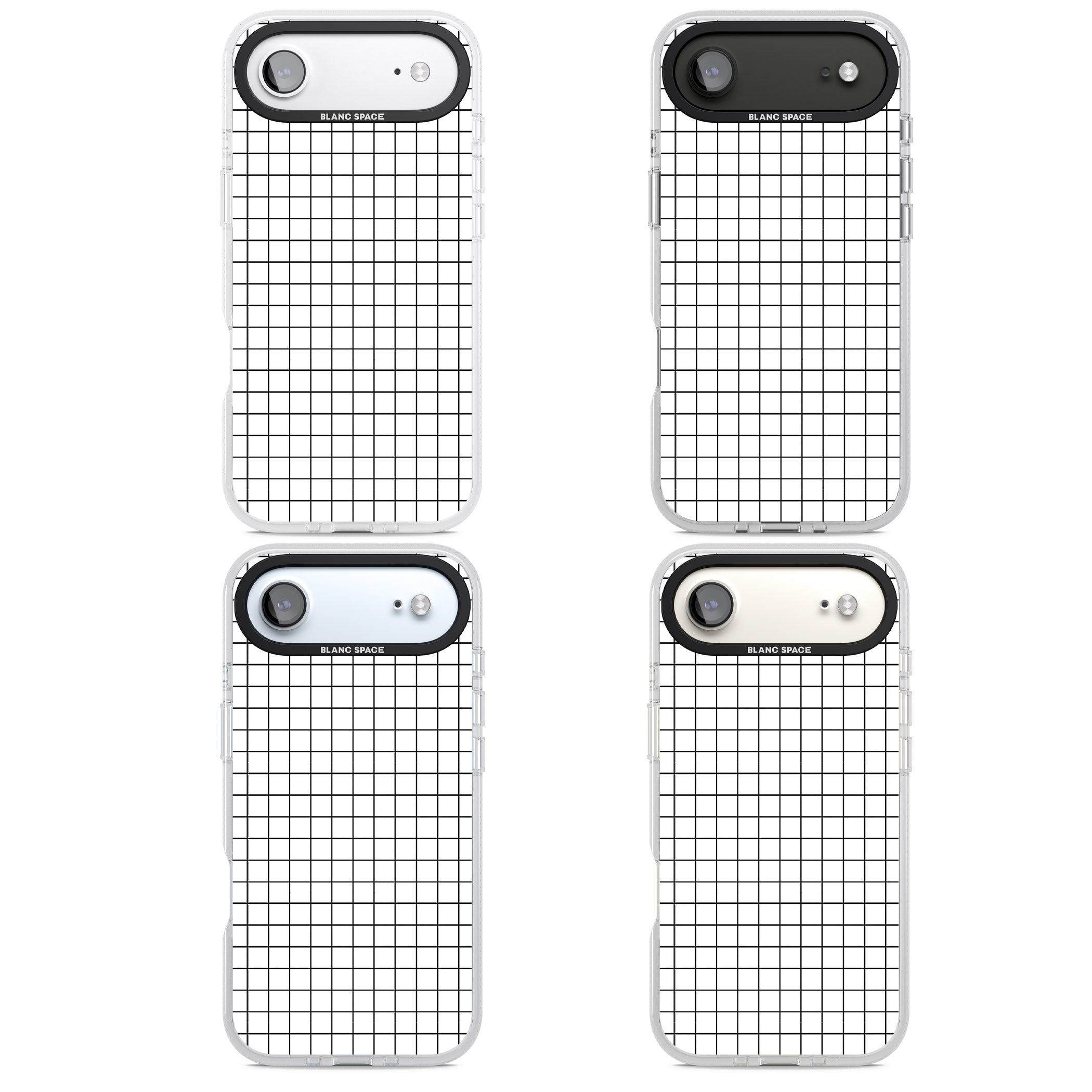 Minimal Black Grid iPhone 17 Air Impact Air Clear Phone Case APT Impact Protection